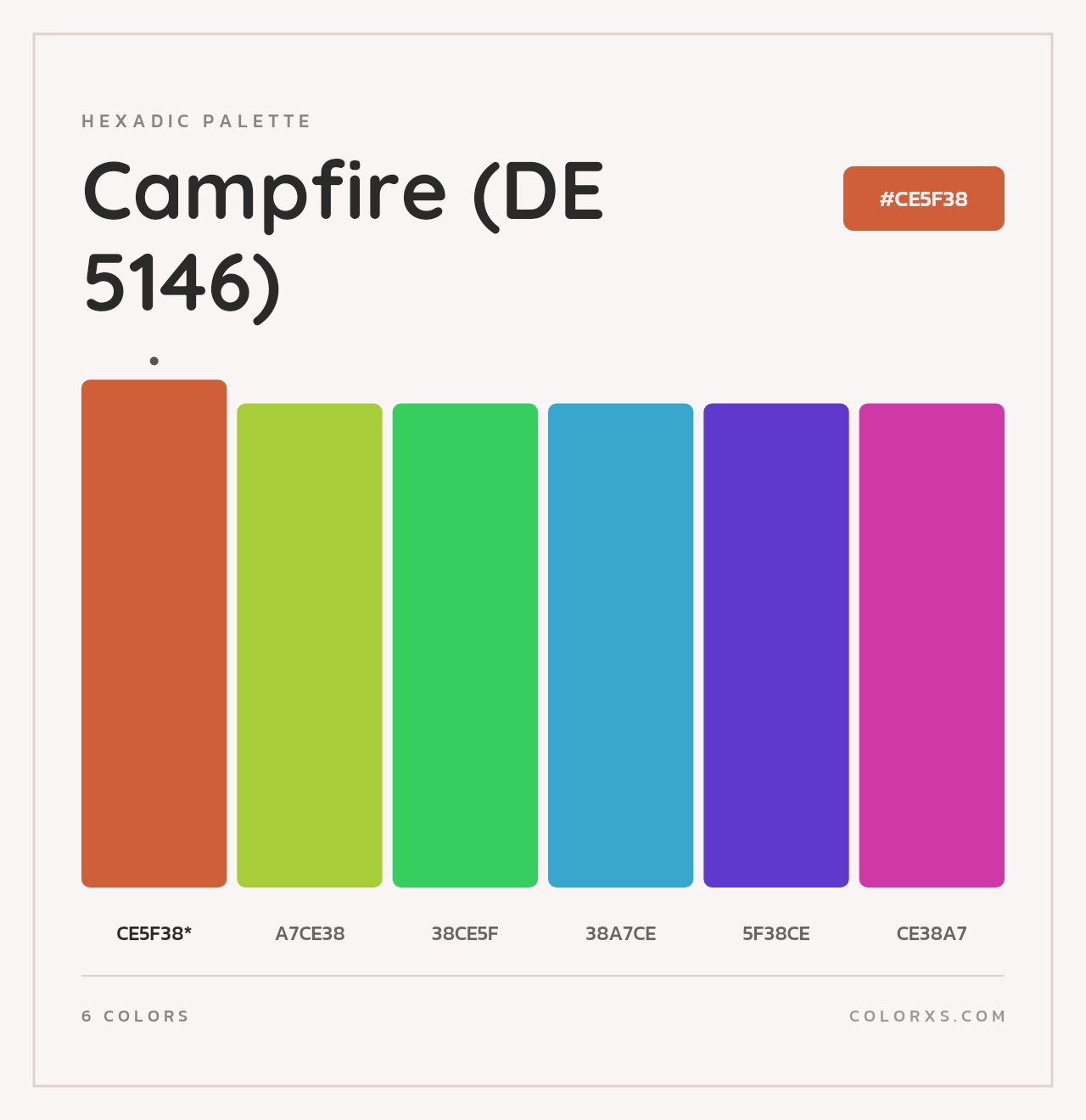 Campfire (DE 5146) - Hexadic Color Palette