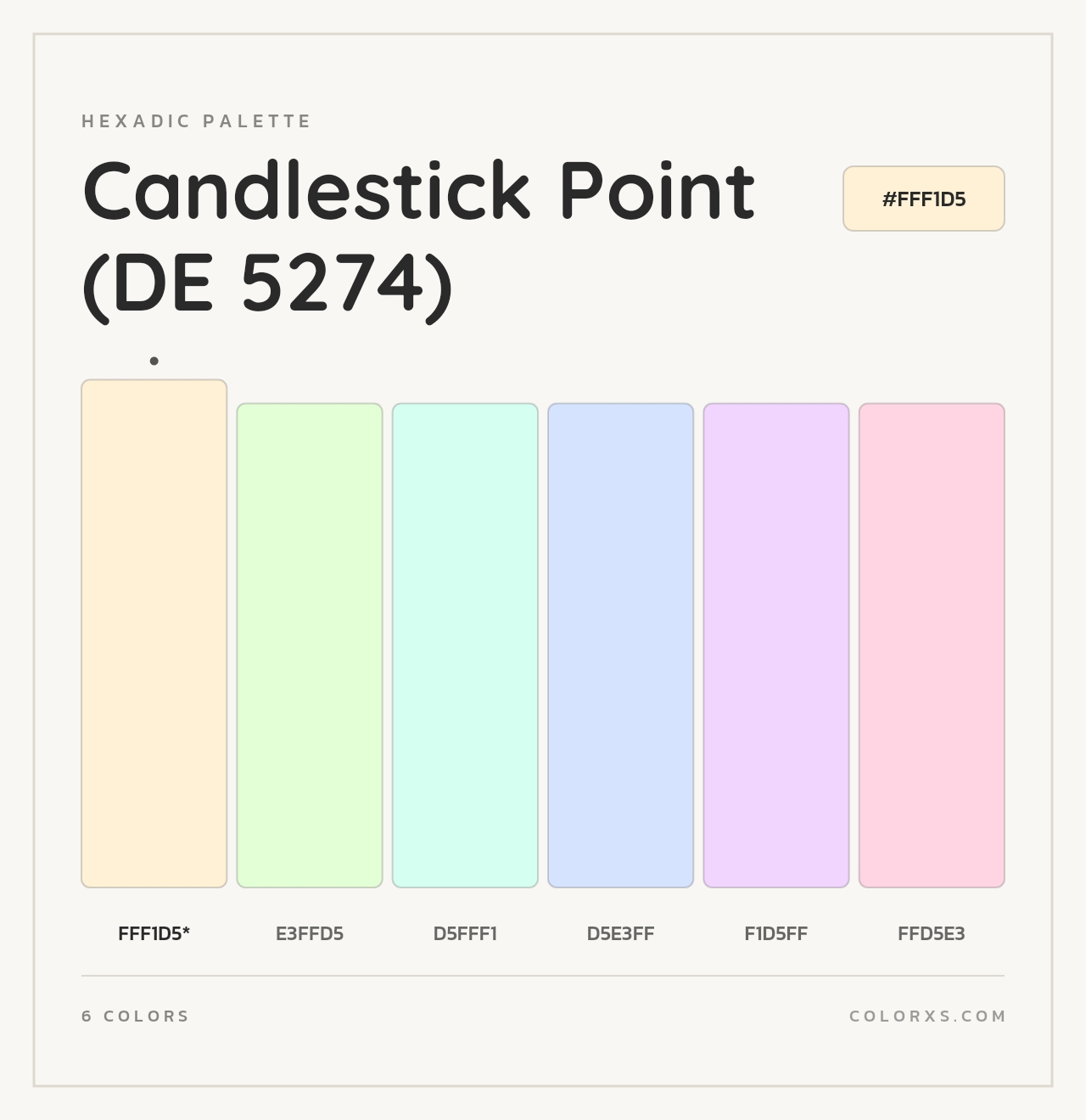 Candlestick Point (DE 5274) - Hexadic Color Palette