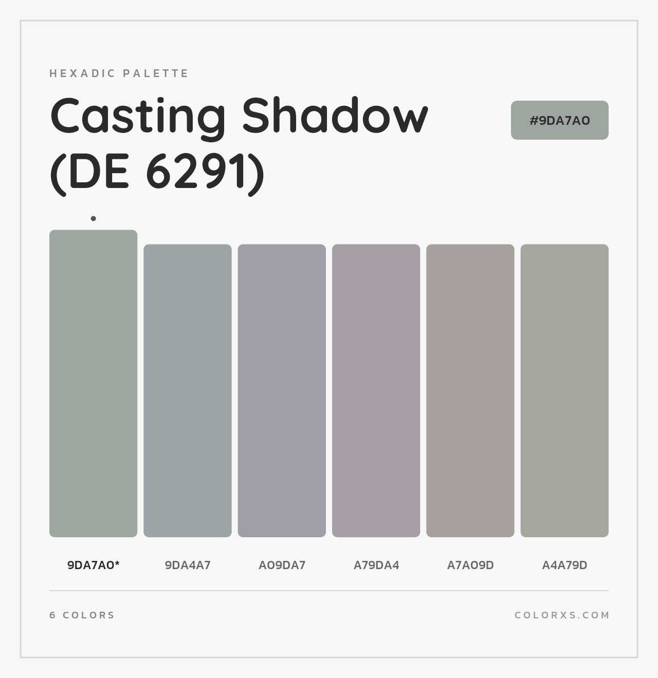 Casting Shadow (DE 6291) - Hexadic Color Palette