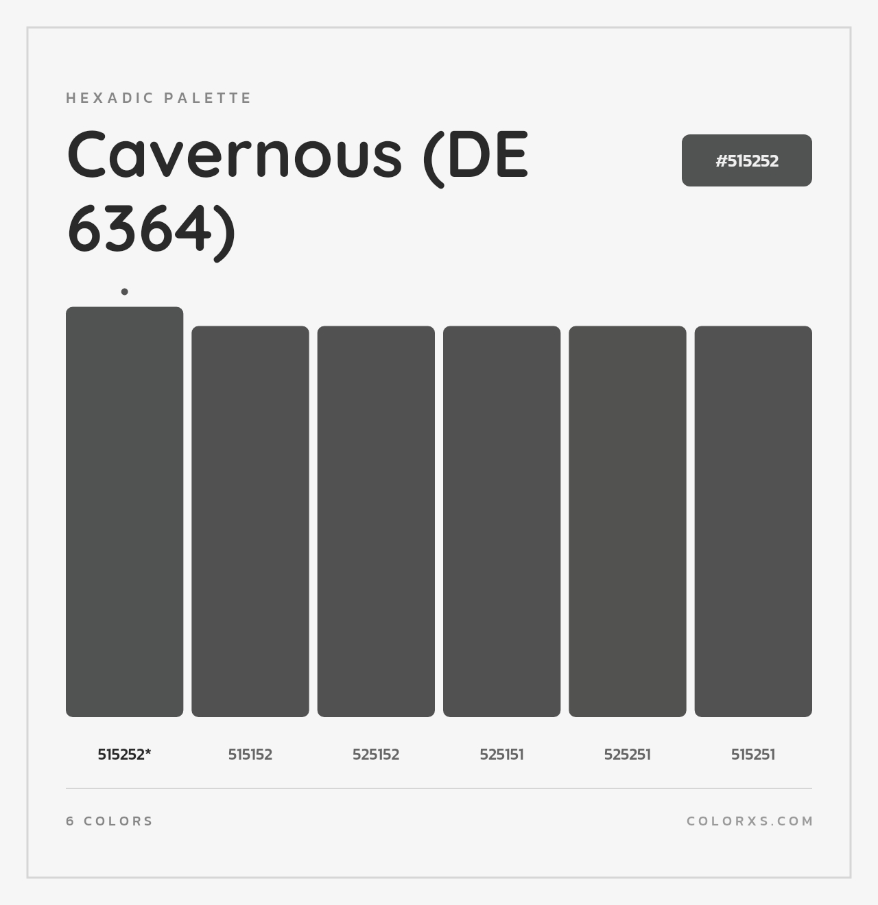 Cavernous (DE 6364) - Hexadic Color Palette