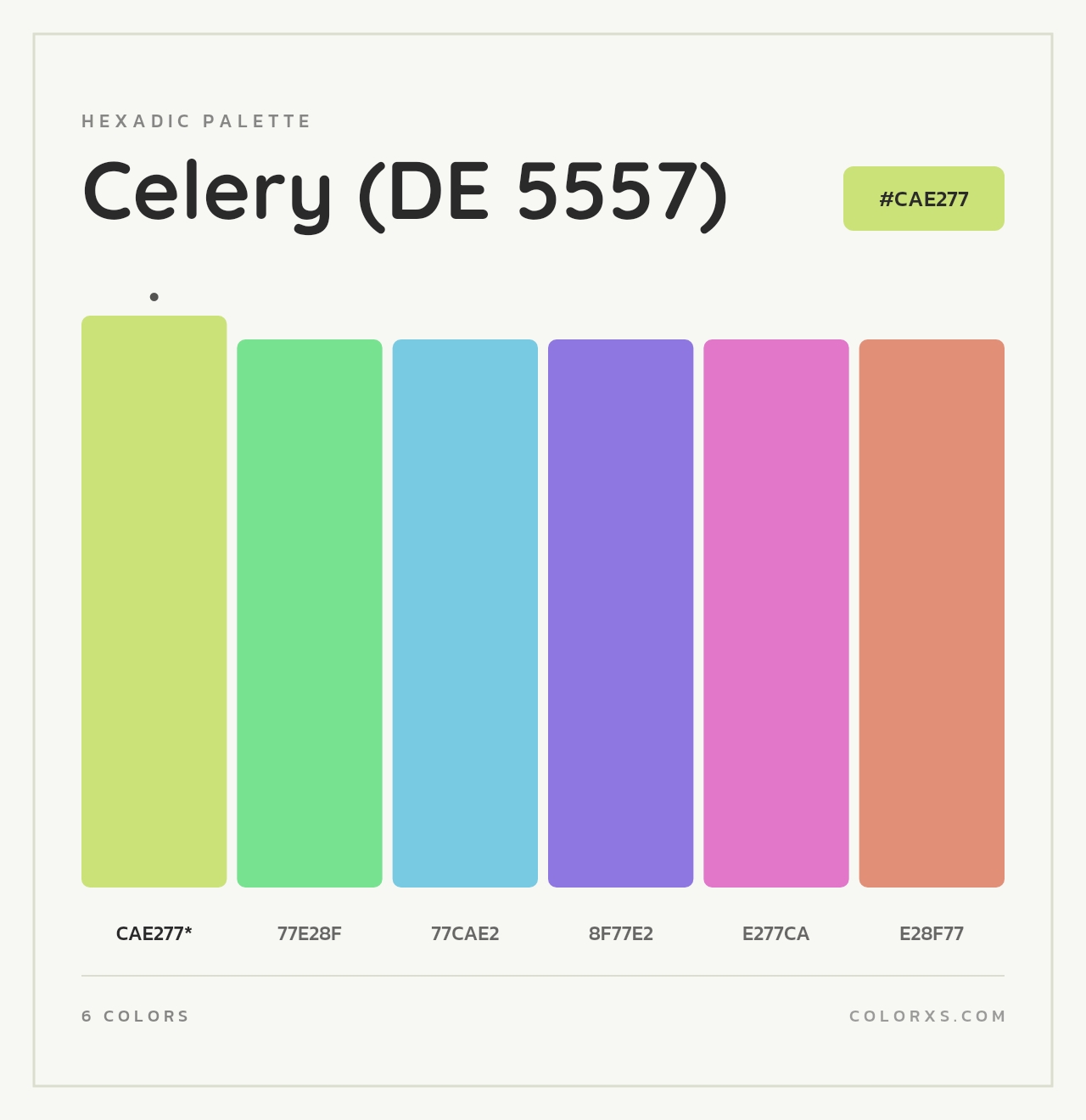 Celery (DE 5557) - Hexadic Color Palette