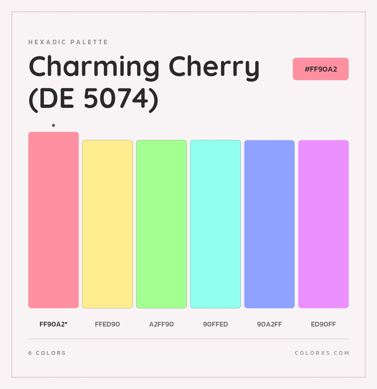Charming Cherry (DE 5074) - Hexadic Color Palette