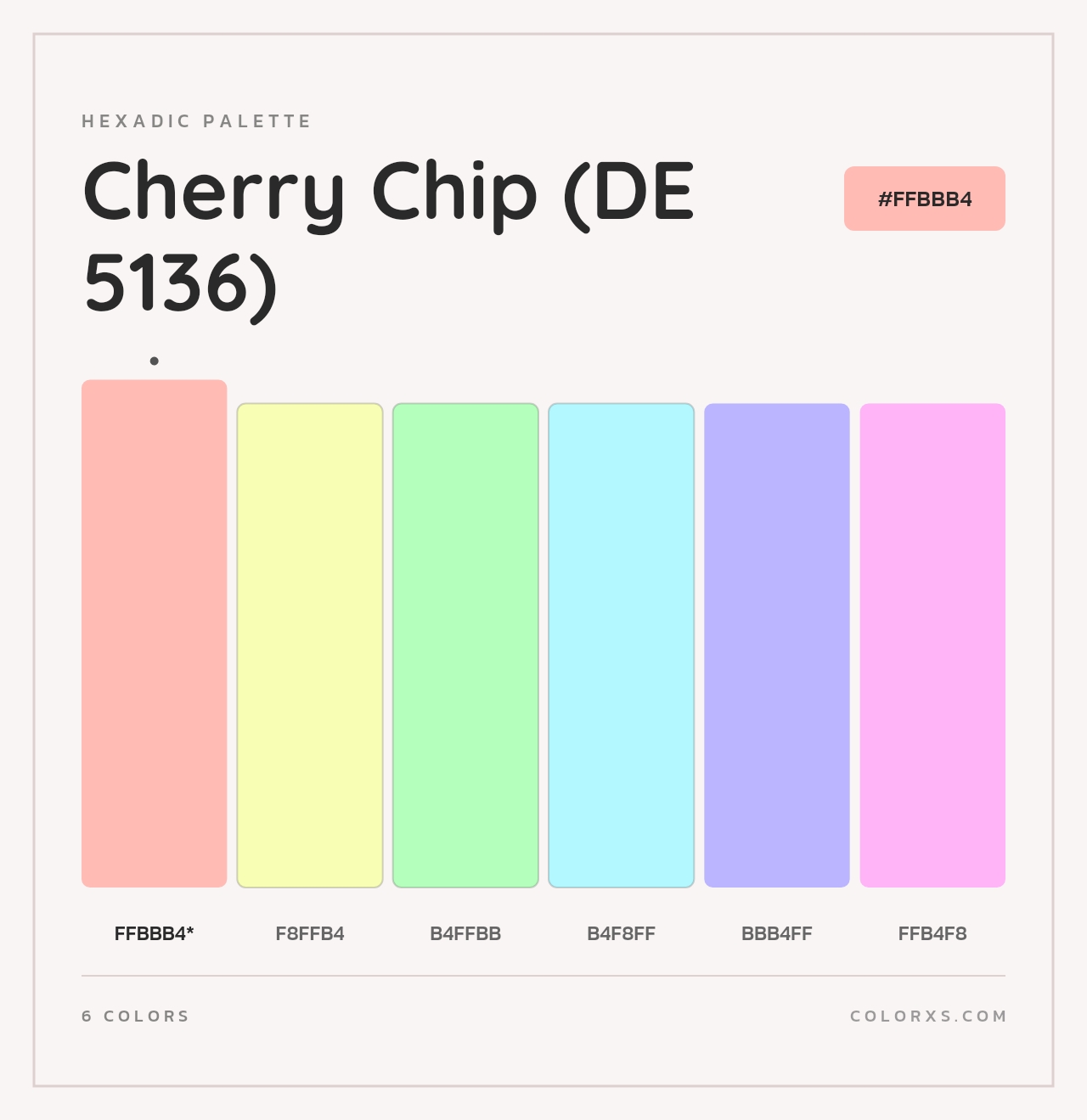 Cherry Chip (DE 5136) - Hexadic Color Palette
