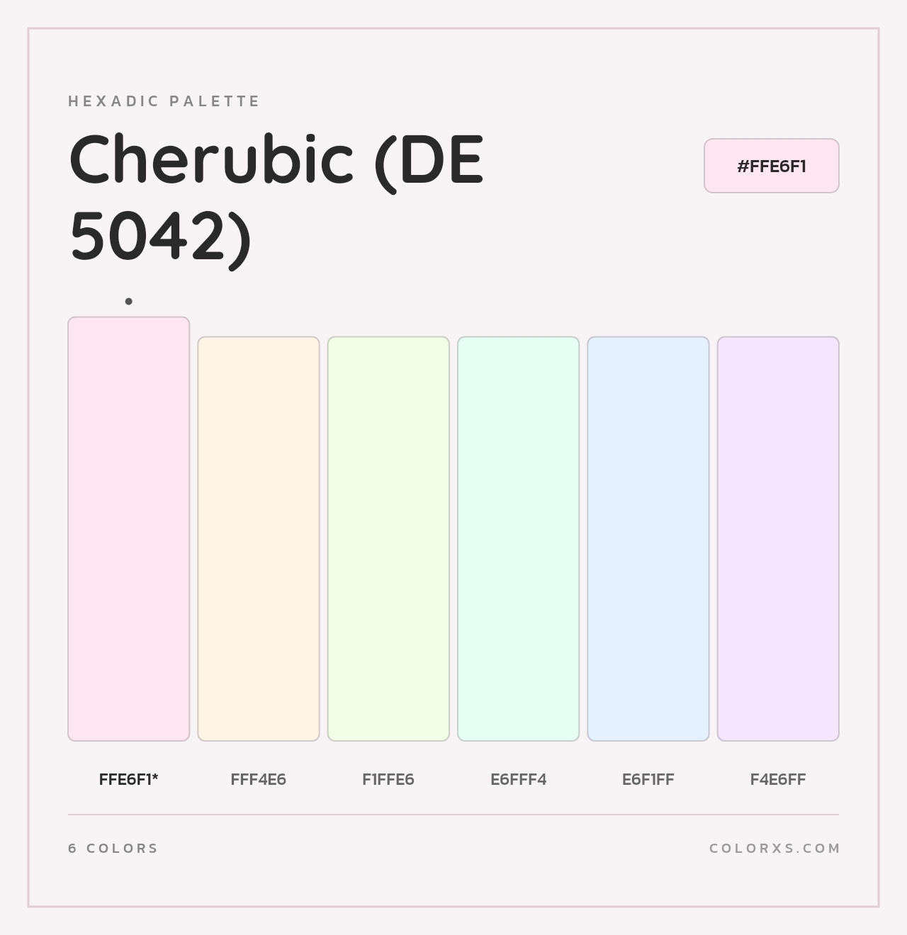 Cherubic (DE 5042) - Hexadic Color Palette