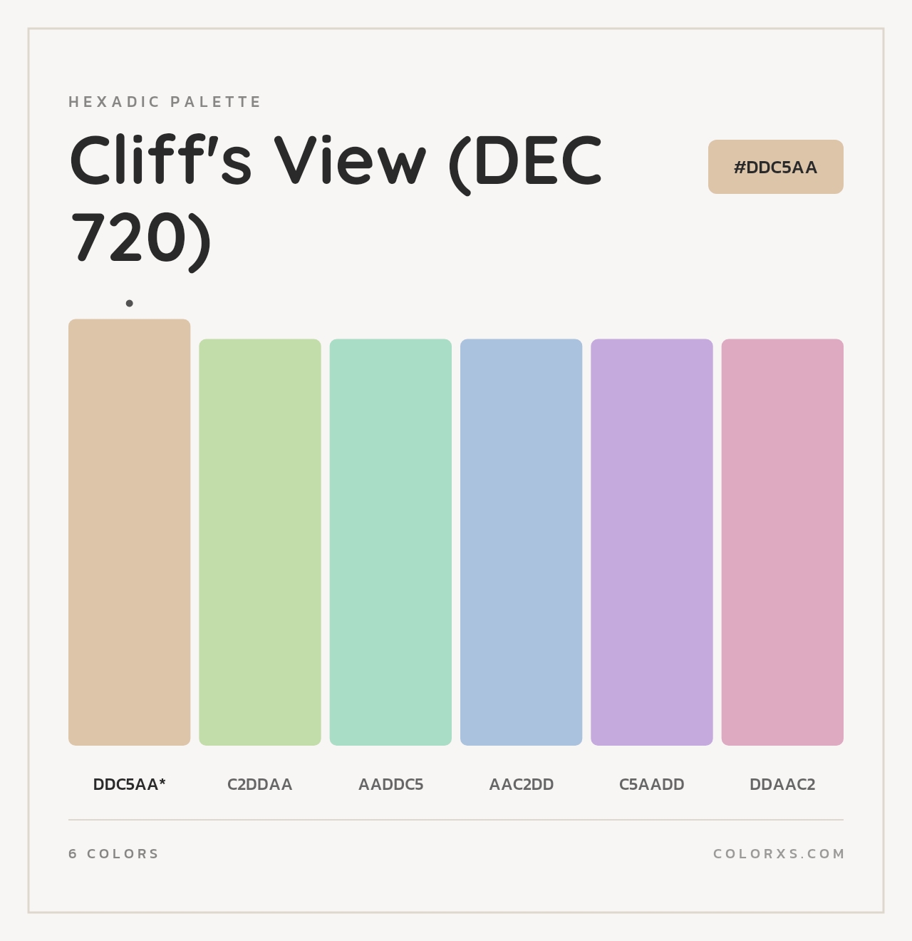 Cliff's View (DEC 720) - Hexadic Color Palette