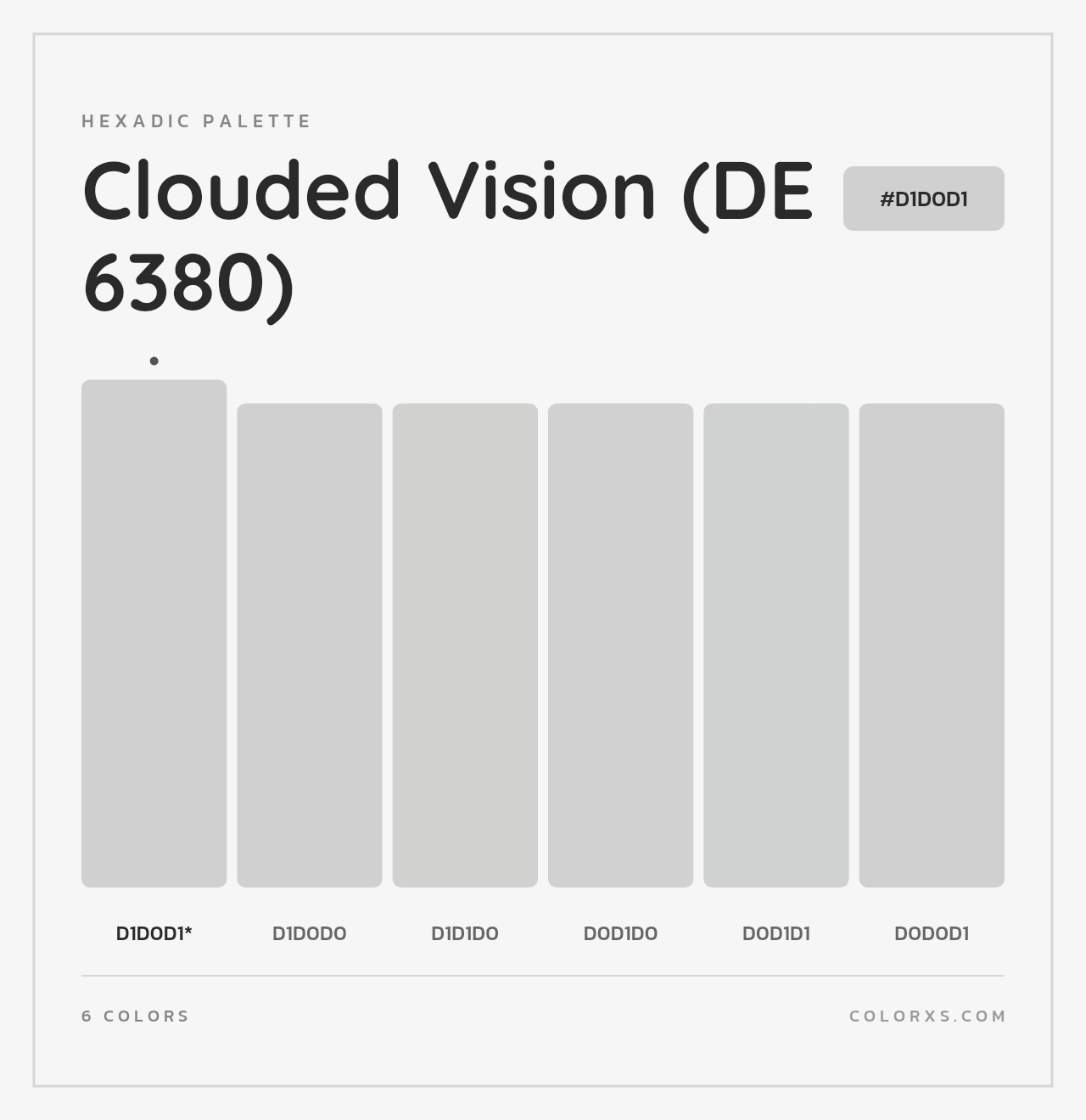 Clouded Vision (DE 6380) - Hexadic Color Palette