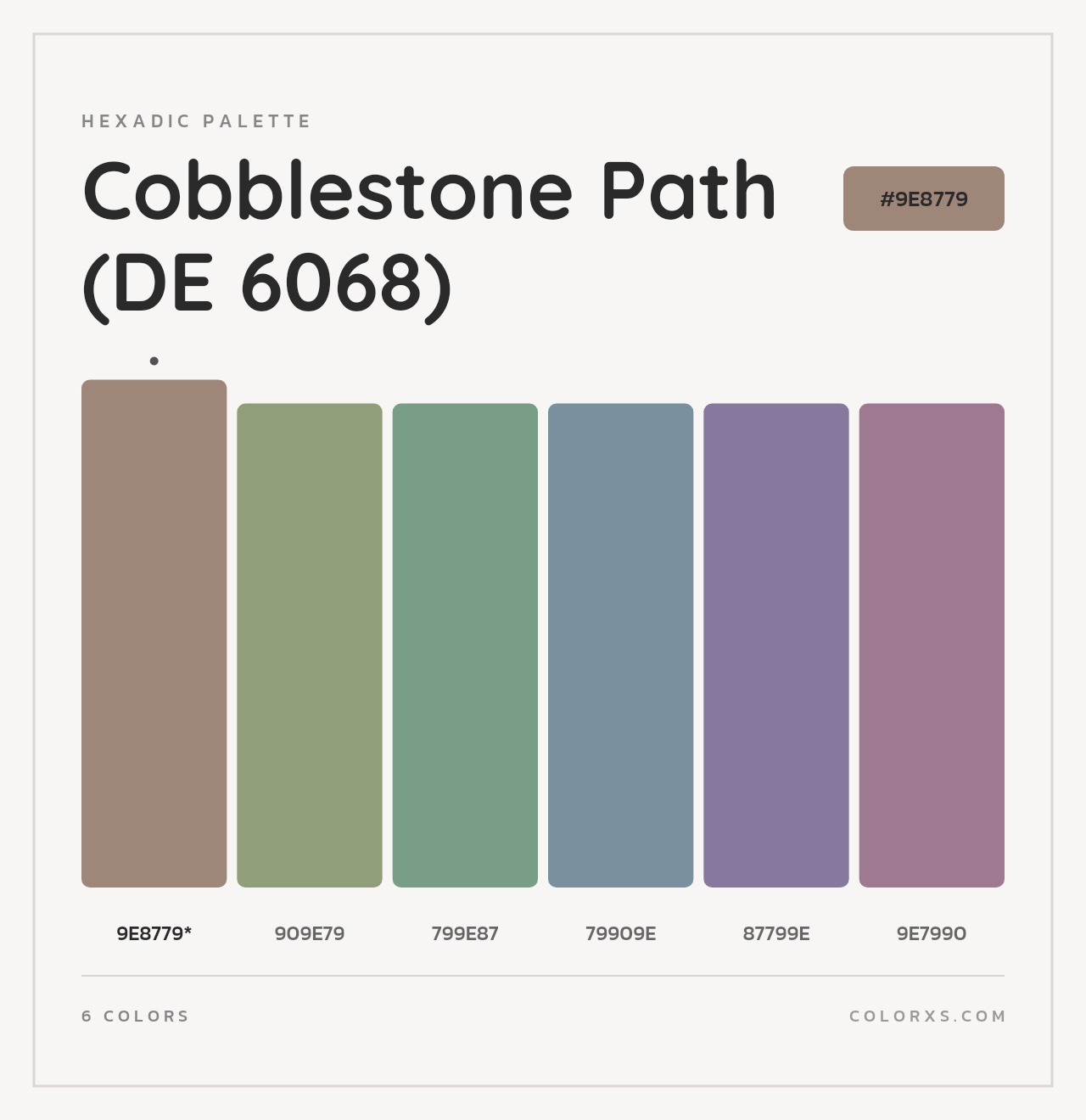 Cobblestone Path (DE 6068) - Hexadic Color Palette