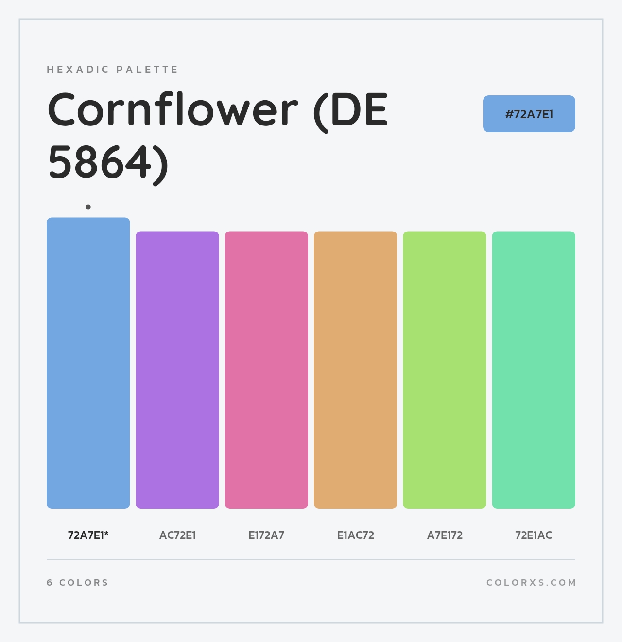 Cornflower (DE 5864) - Hexadic Color Palette