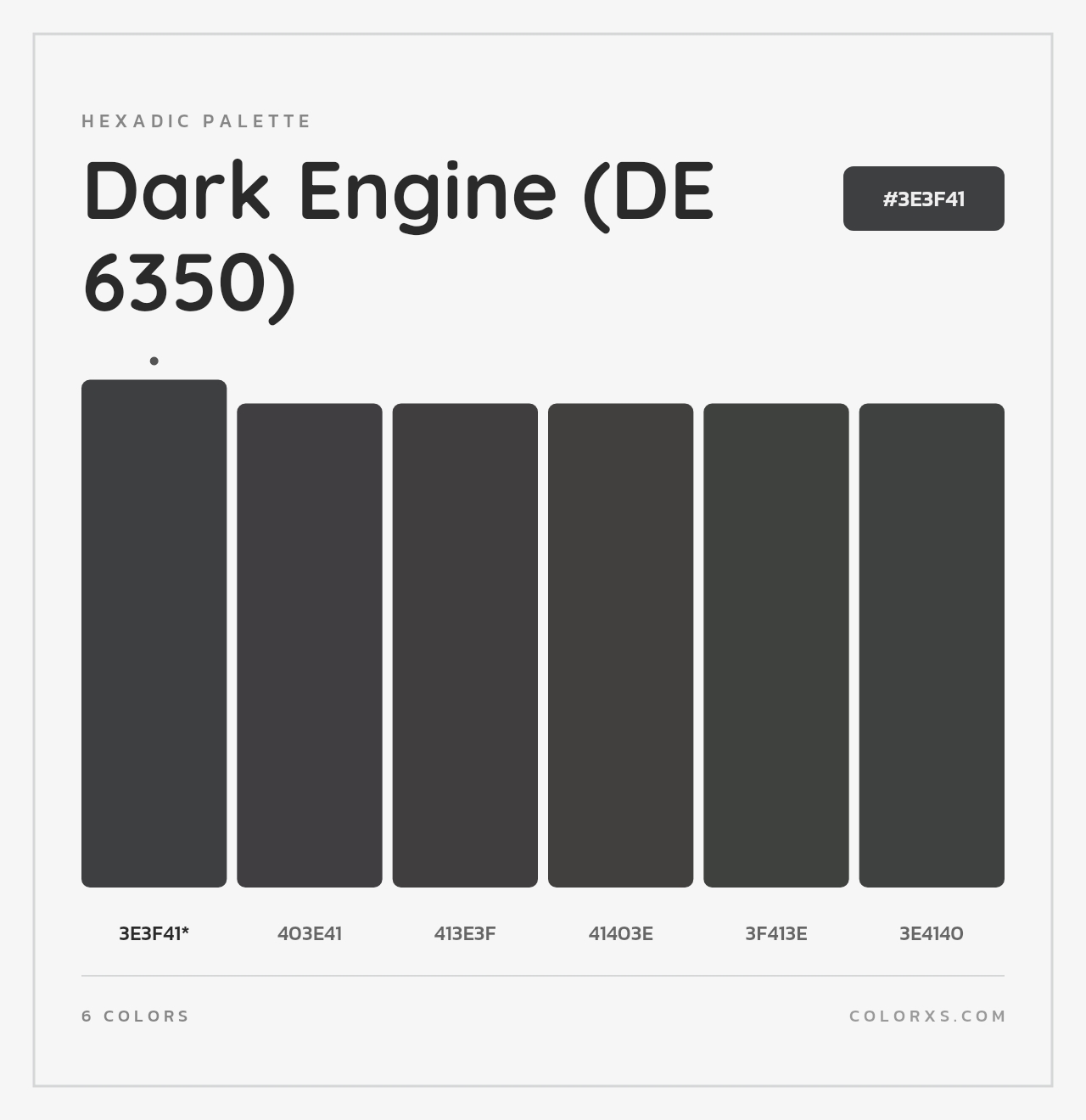 Dark Engine (DE 6350) - Hexadic Color Palette