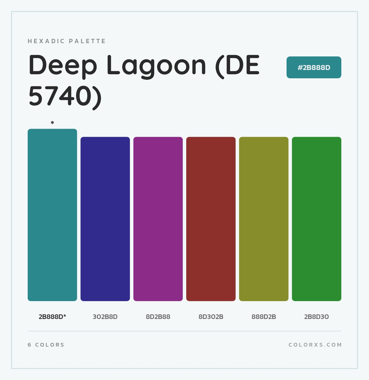 Deep Lagoon (DE 5740) - Hexadic Color Palette