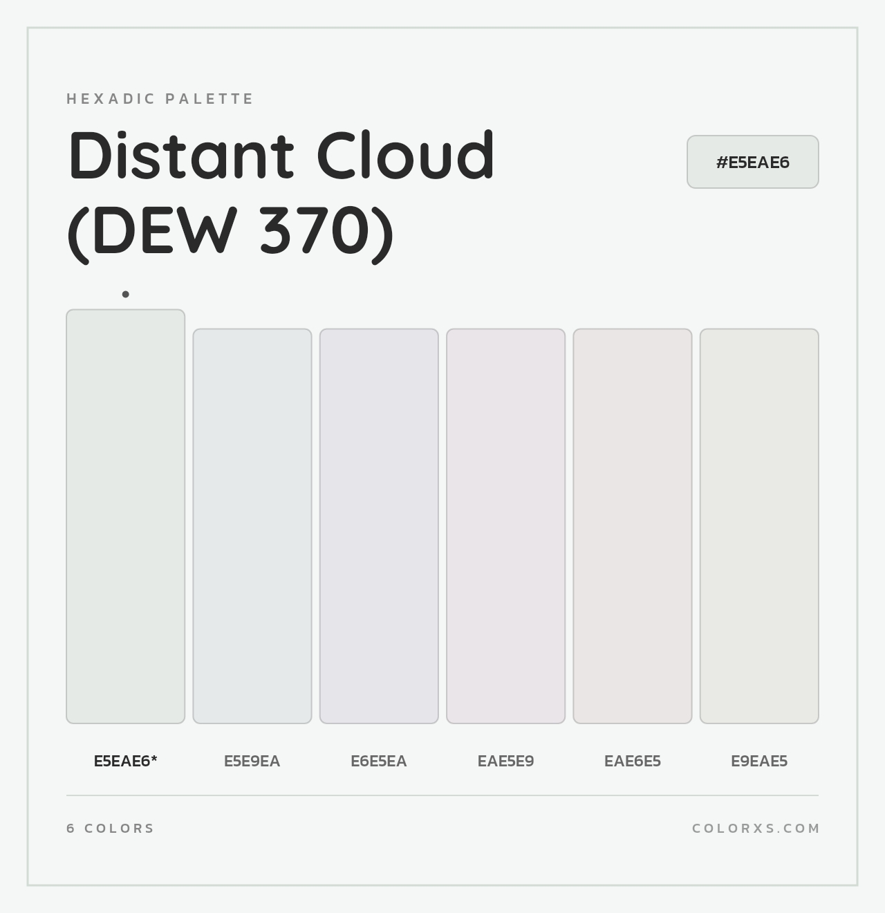 Distant Cloud (DEW 370) - Hexadic Color Palette