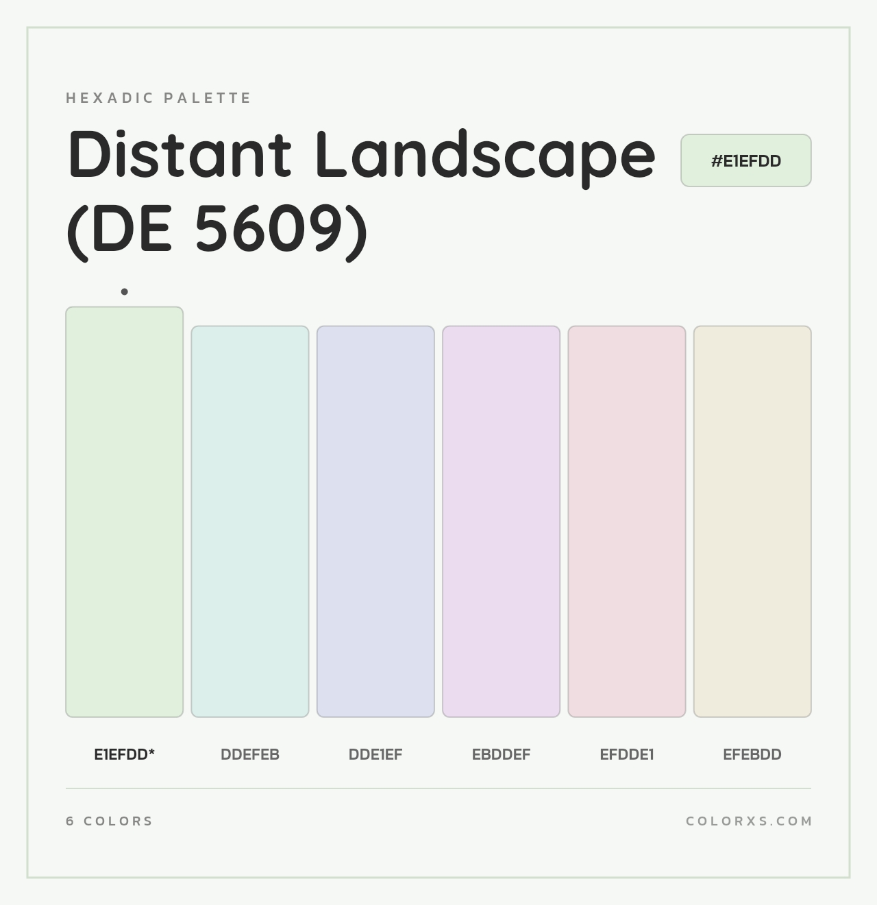 Distant Landscape (DE 5609) - Hexadic Color Palette