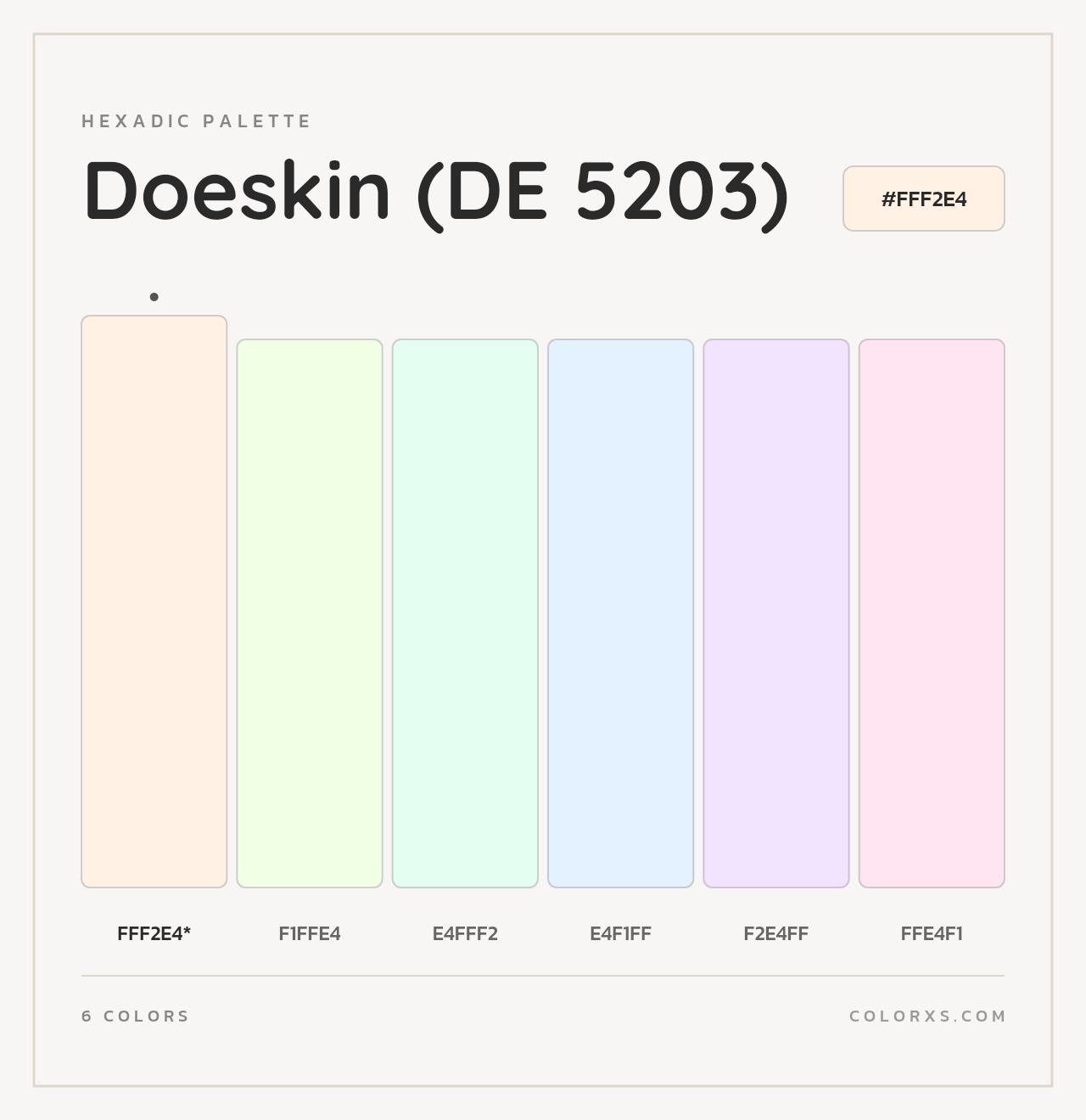 Doeskin (DE 5203) - Hexadic Color Palette