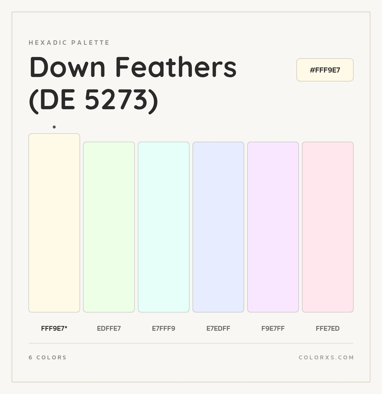 Down Feathers (DE 5273) - Hexadic Color Palette