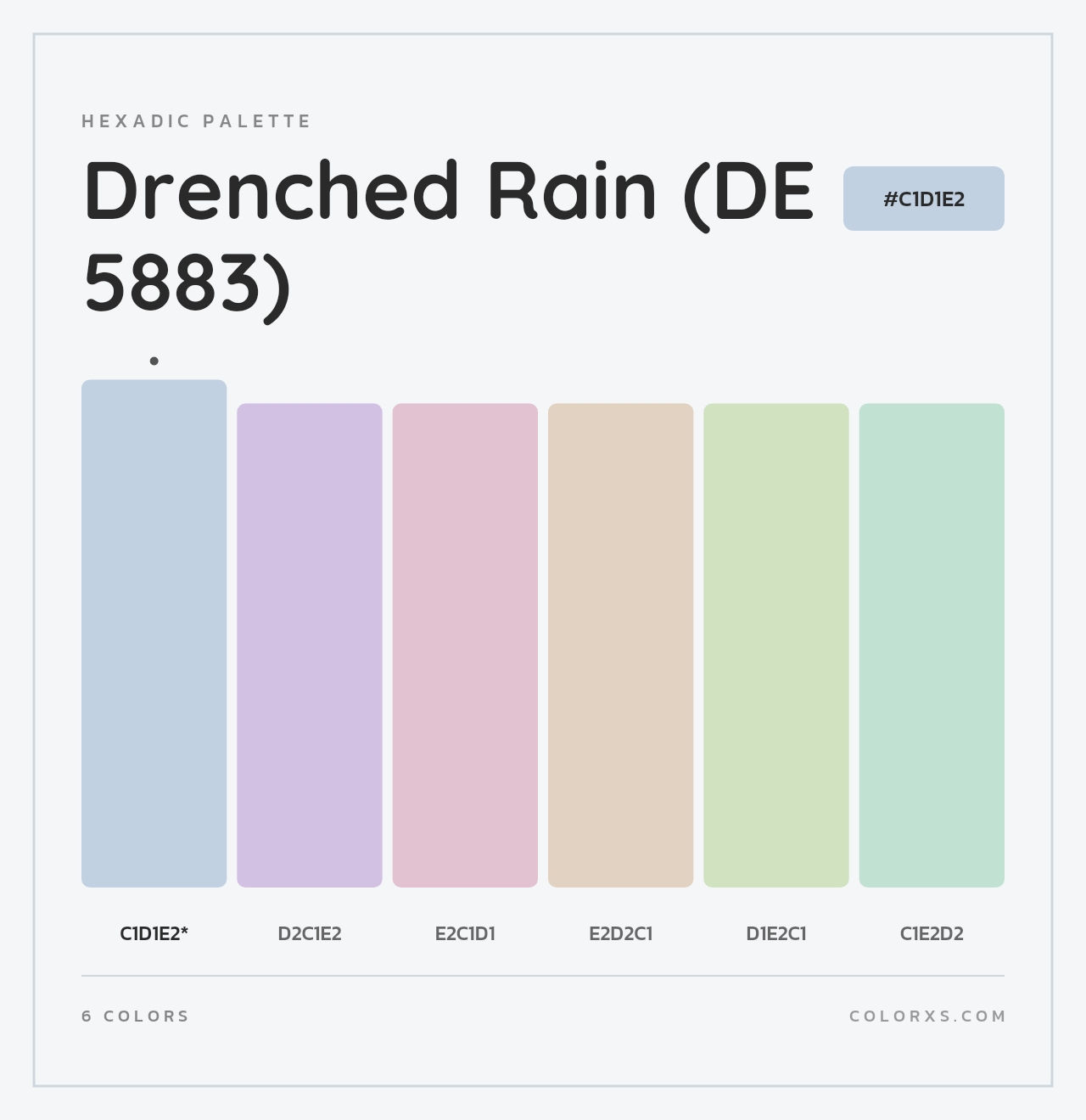Drenched Rain (DE 5883) - Hexadic Color Palette