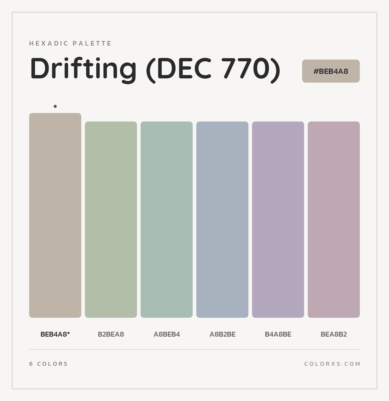 Drifting (DEC 770) - Hexadic Color Palette