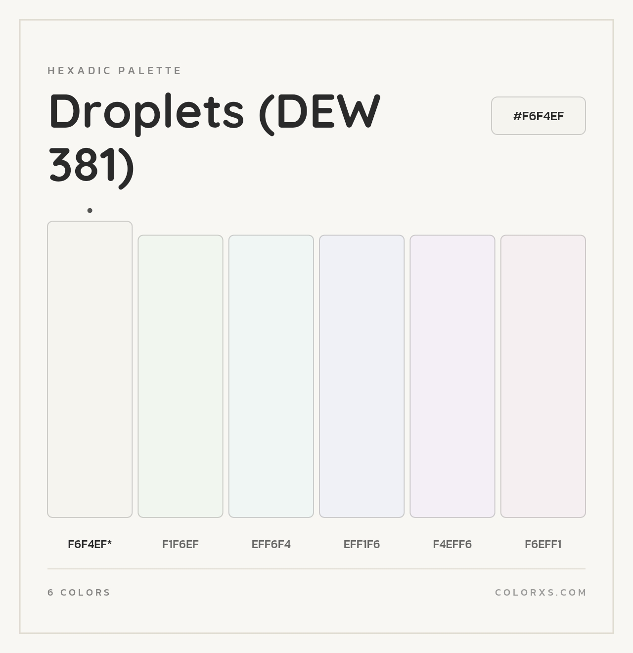Droplets (DEW 381) - Hexadic Color Palette