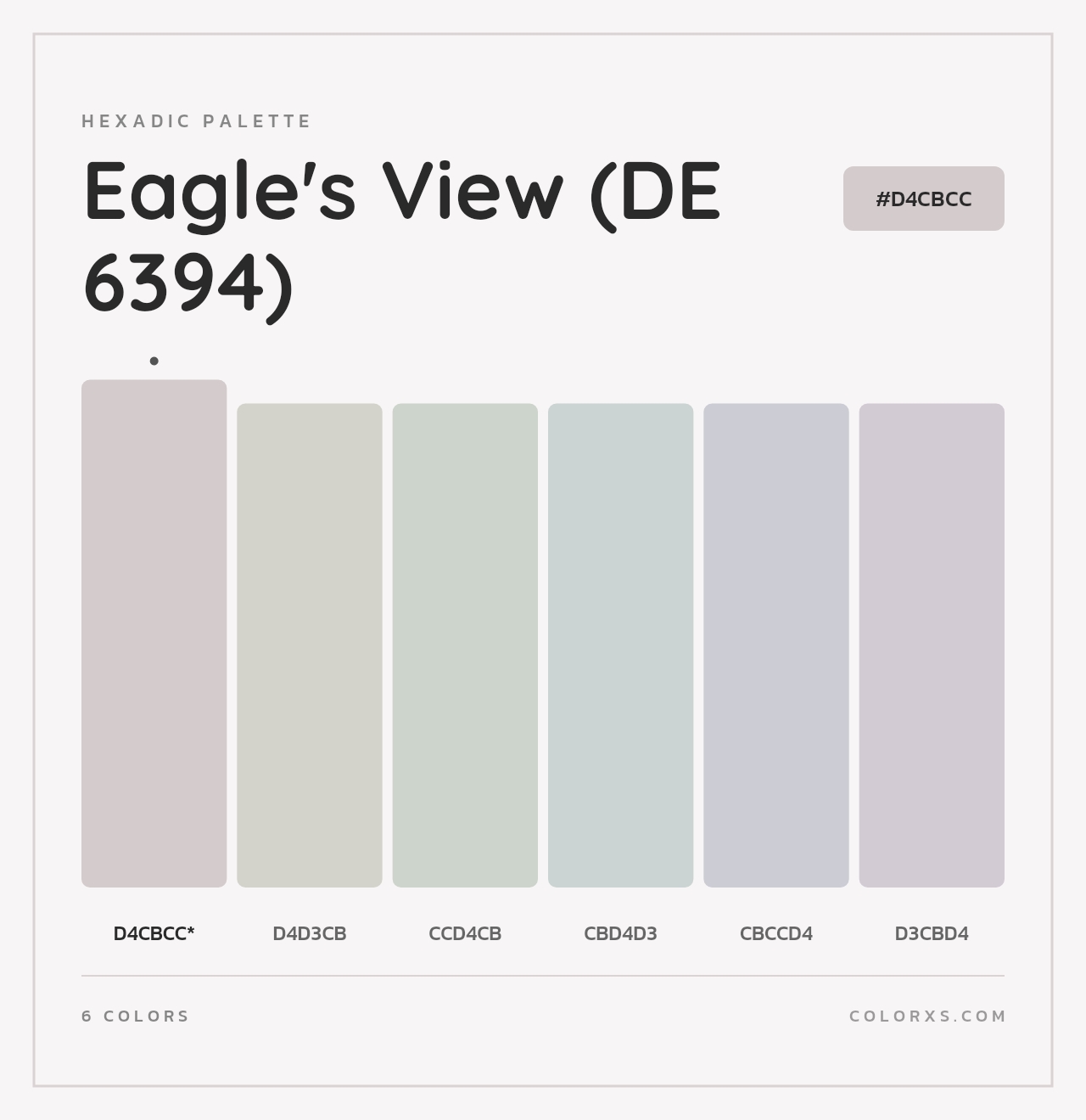 Eagle's View (DE 6394) - Hexadic Color Palette