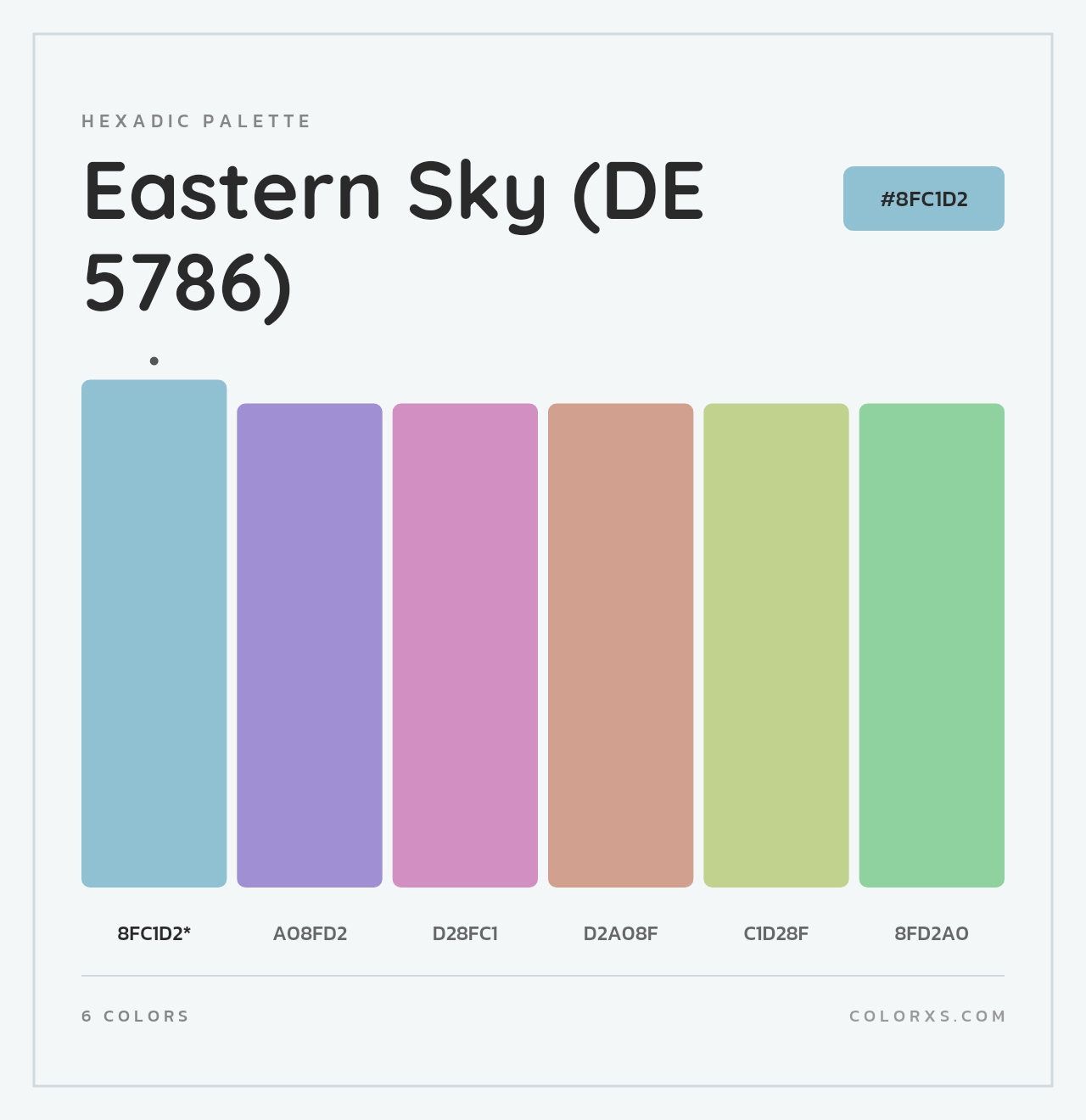Eastern Sky (DE 5786) - Hexadic Color Palette