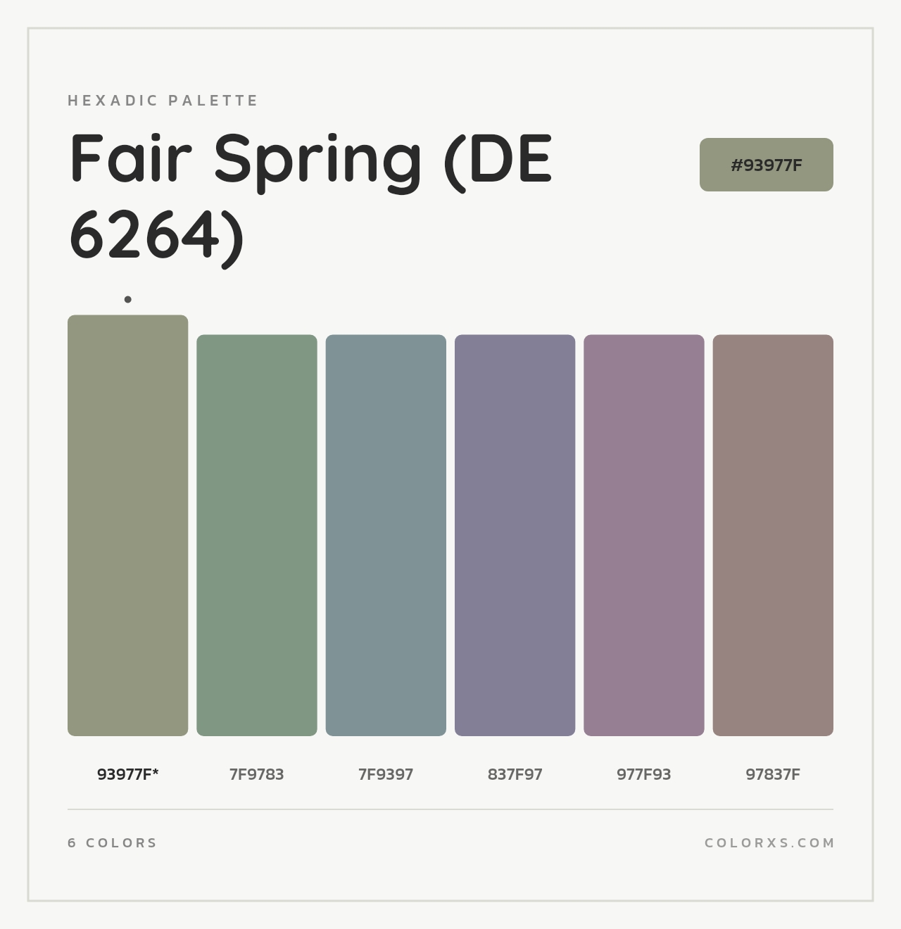 Fair Spring (DE 6264) - Hexadic Color Palette