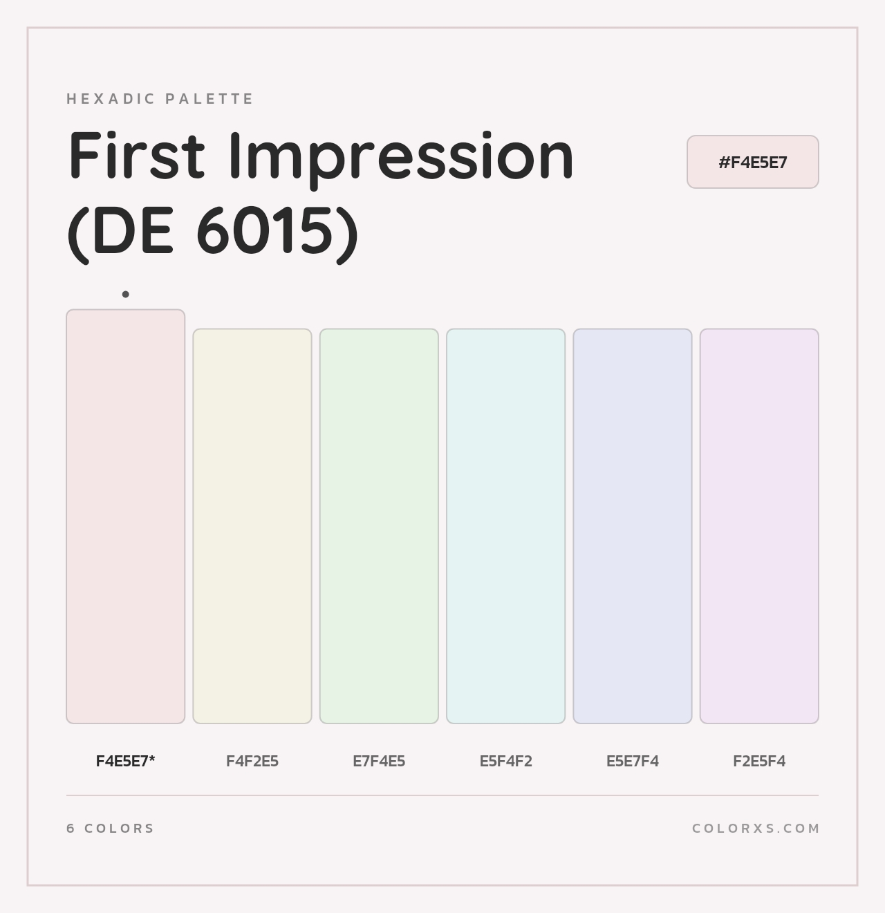 First Impression (DE 6015) - Hexadic Color Palette