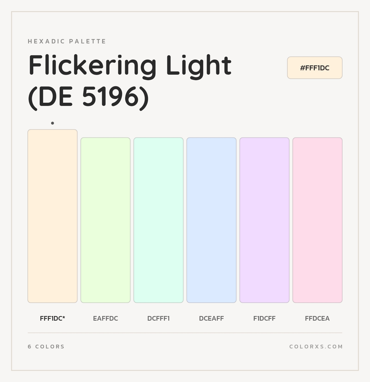 Flickering Light (DE 5196) - Hexadic Color Palette