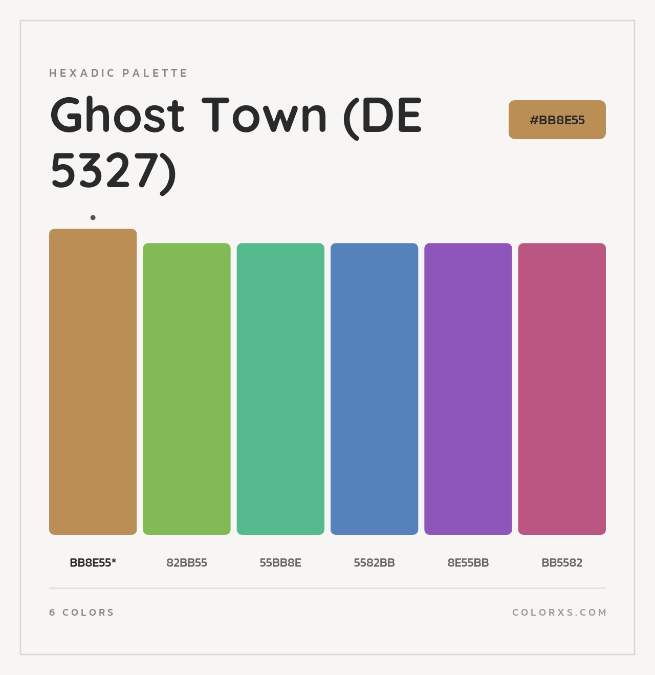 Ghost Town (DE 5327) - Hexadic Color Palette