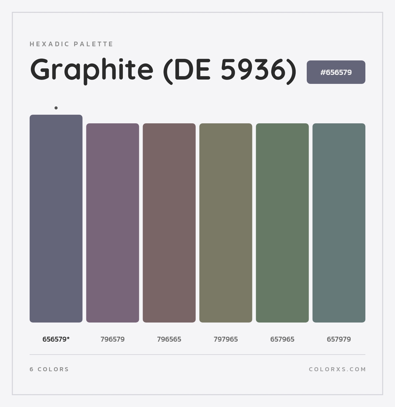 Graphite (DE 5936) - Hexadic Color Palette
