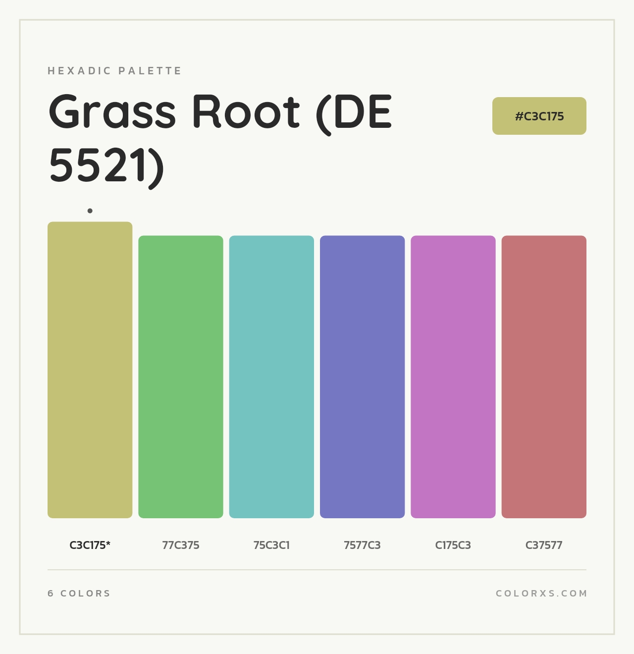 Grass Root (DE 5521) - Hexadic Color Palette