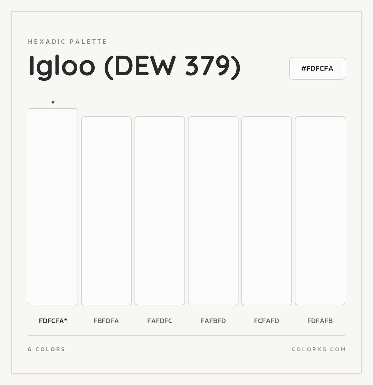 Igloo (DEW 379) - Hexadic Color Palette