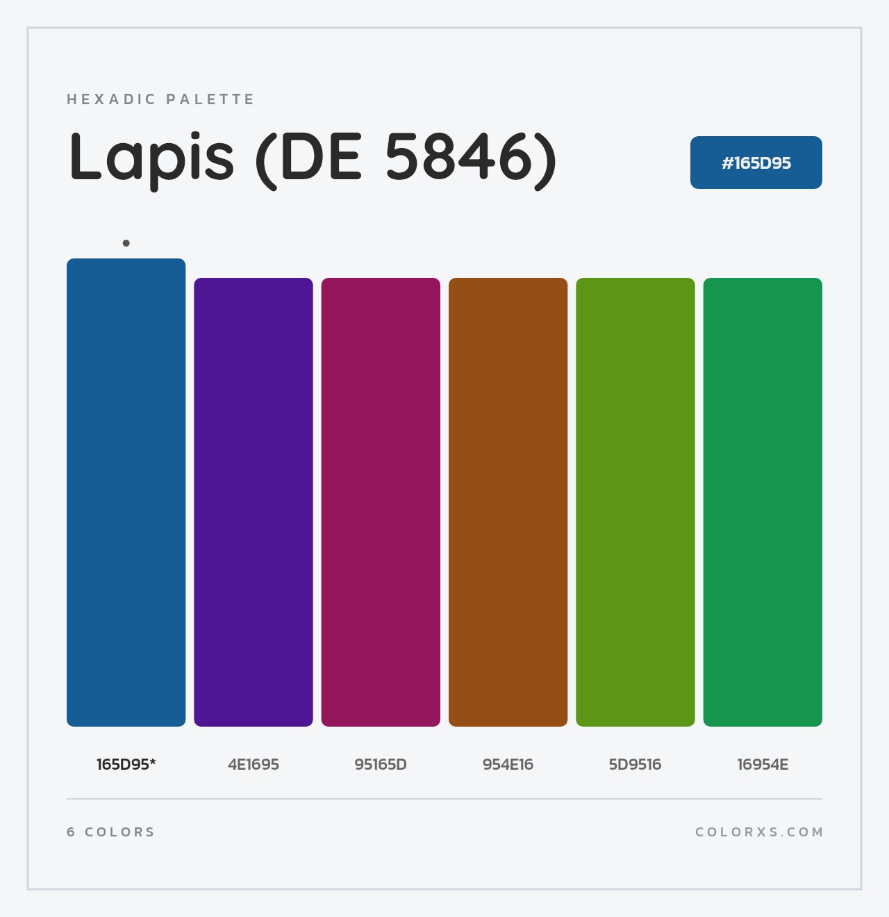 Lapis (DE 5846) - Hexadic Color Palette