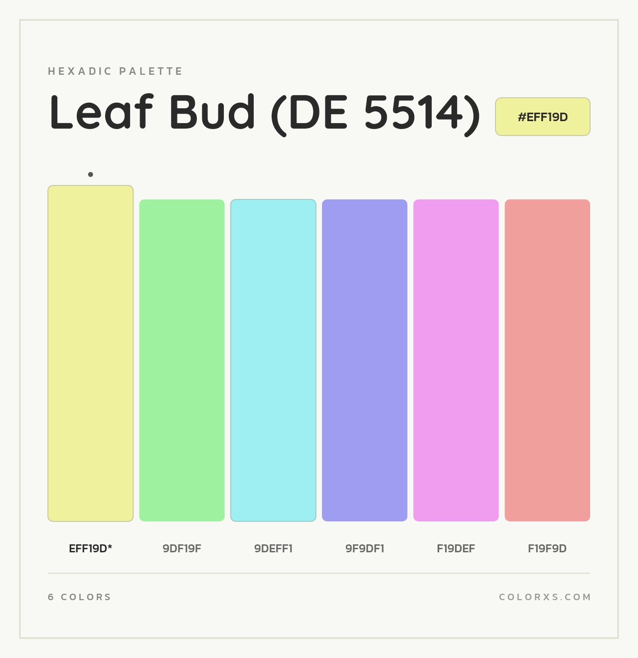 Leaf Bud (DE 5514) - Hexadic Color Palette