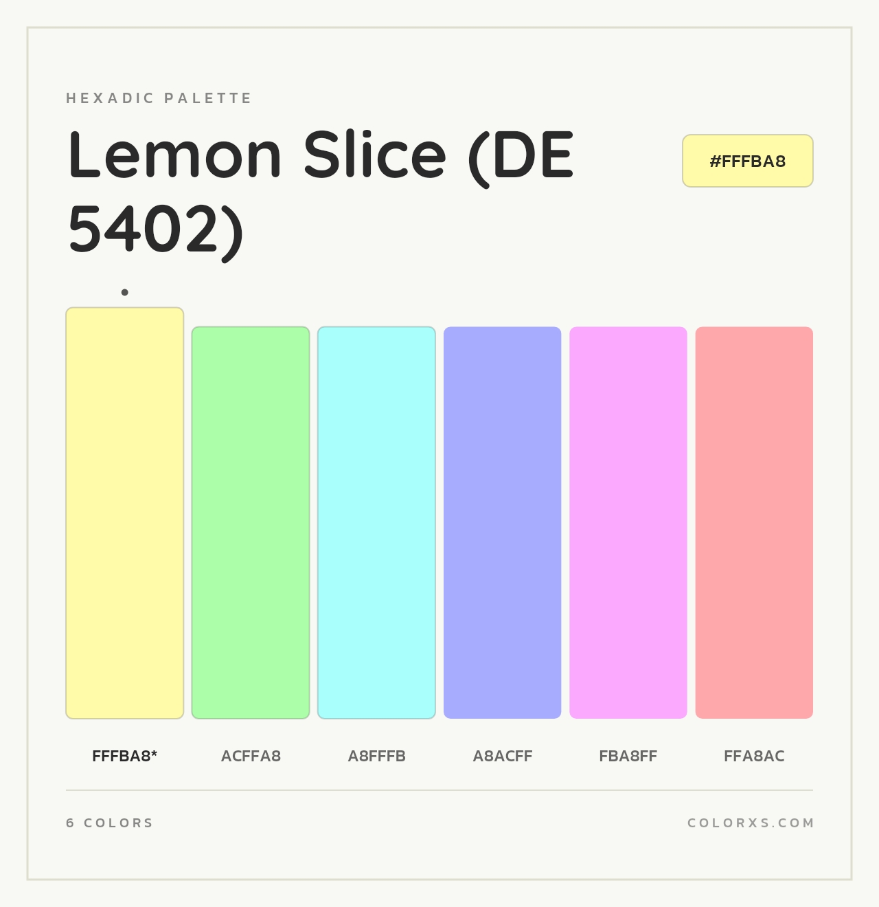 Lemon Slice (DE 5402) - Hexadic Color Palette