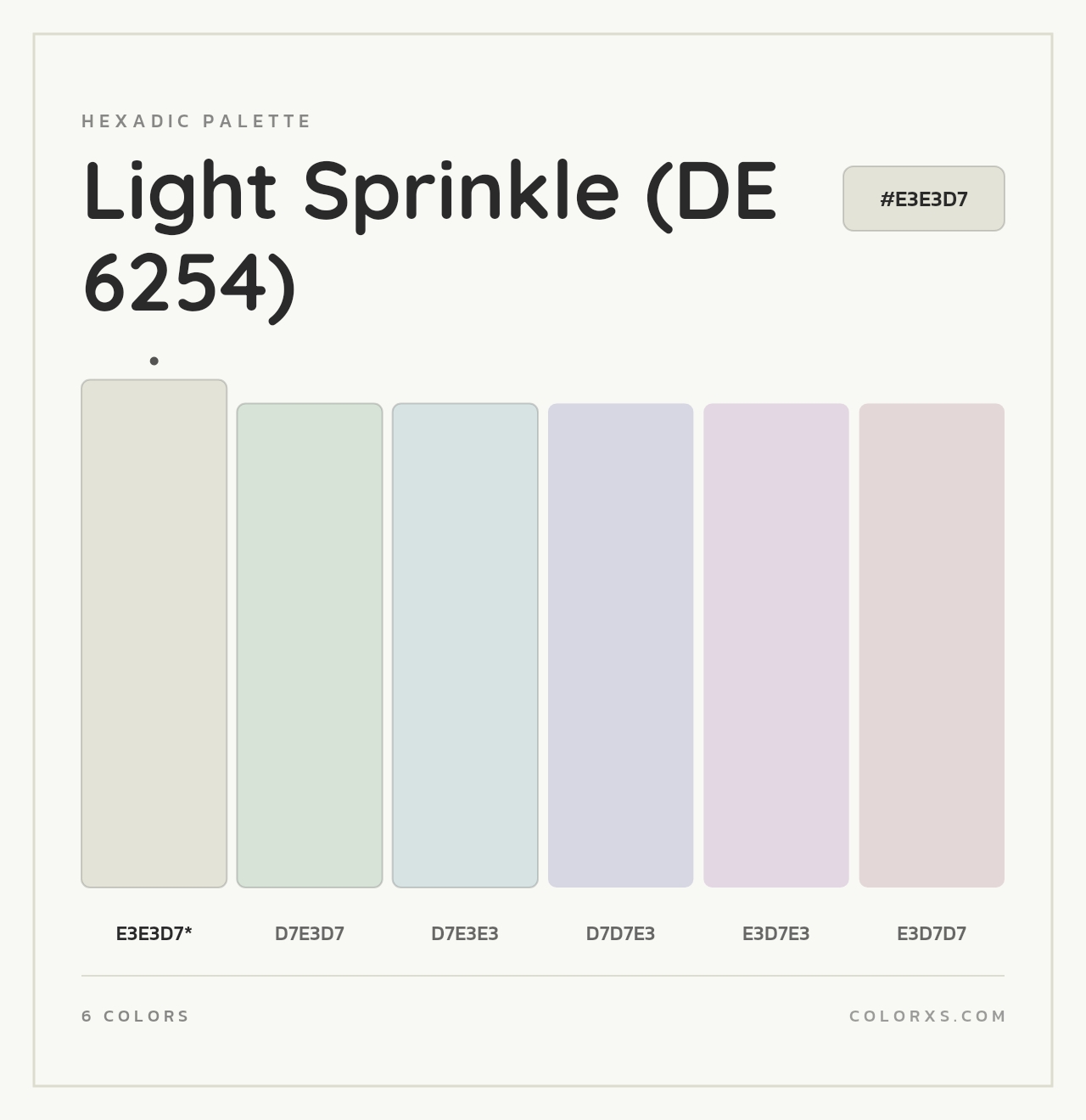 Light Sprinkle (DE 6254) - Hexadic Color Palette