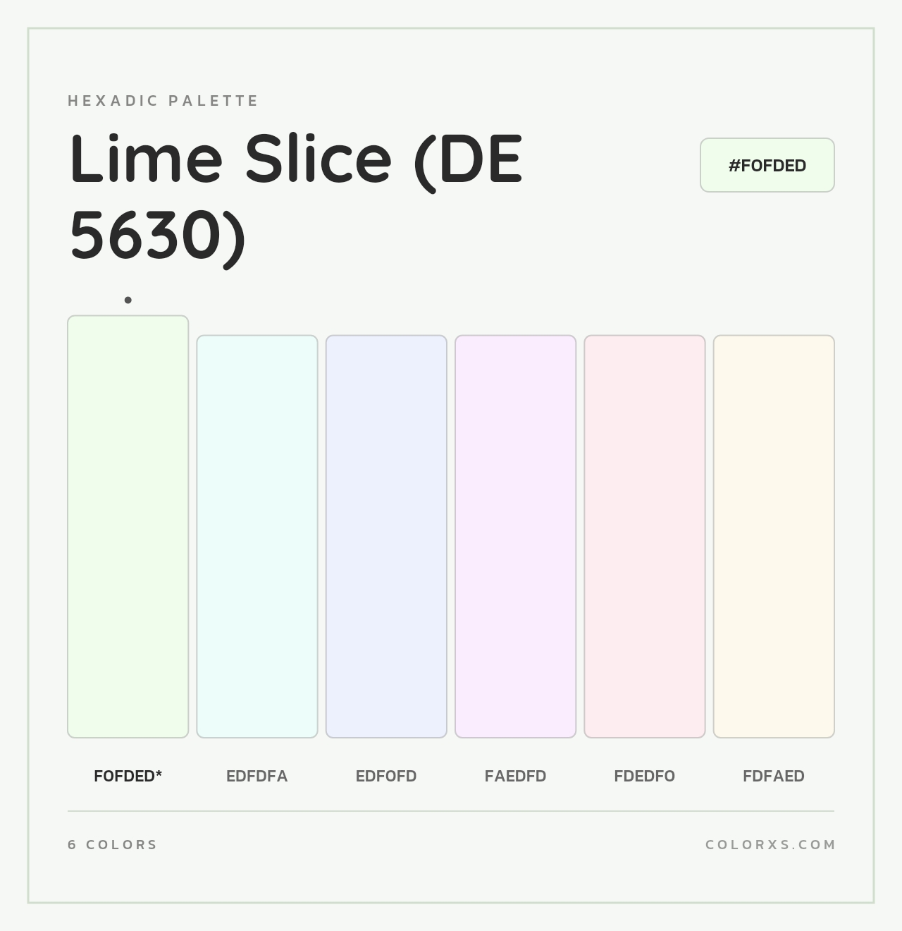 Lime Slice (DE 5630) - Hexadic Color Palette