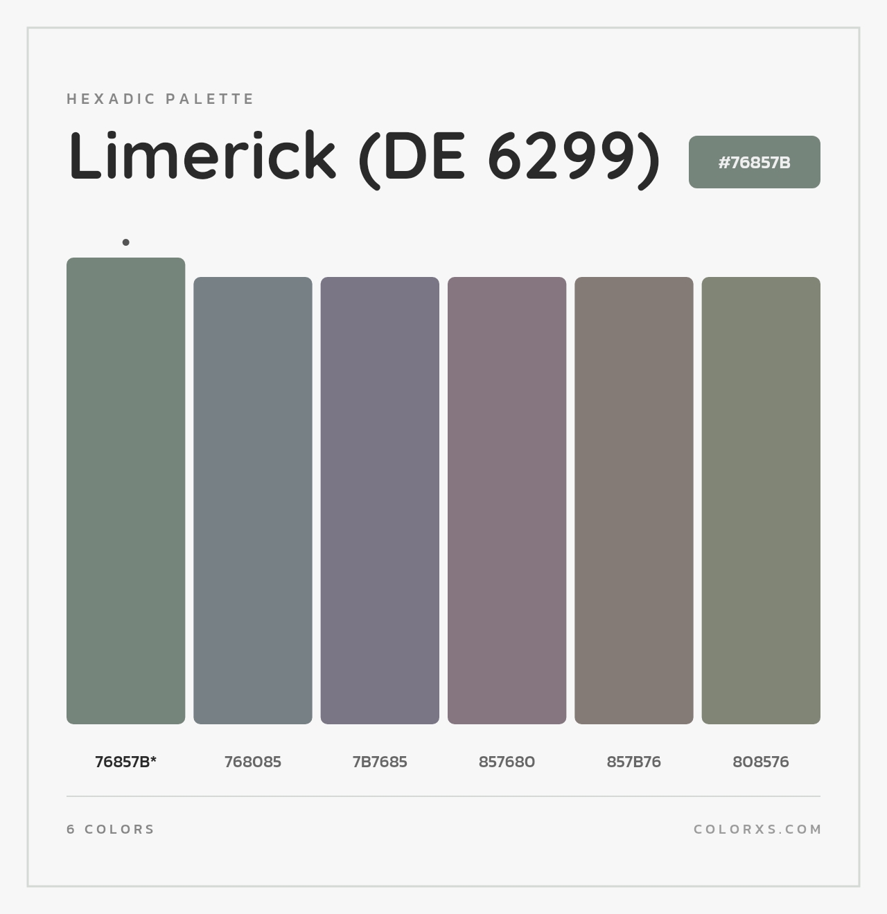 Limerick (DE 6299) - Hexadic Color Palette