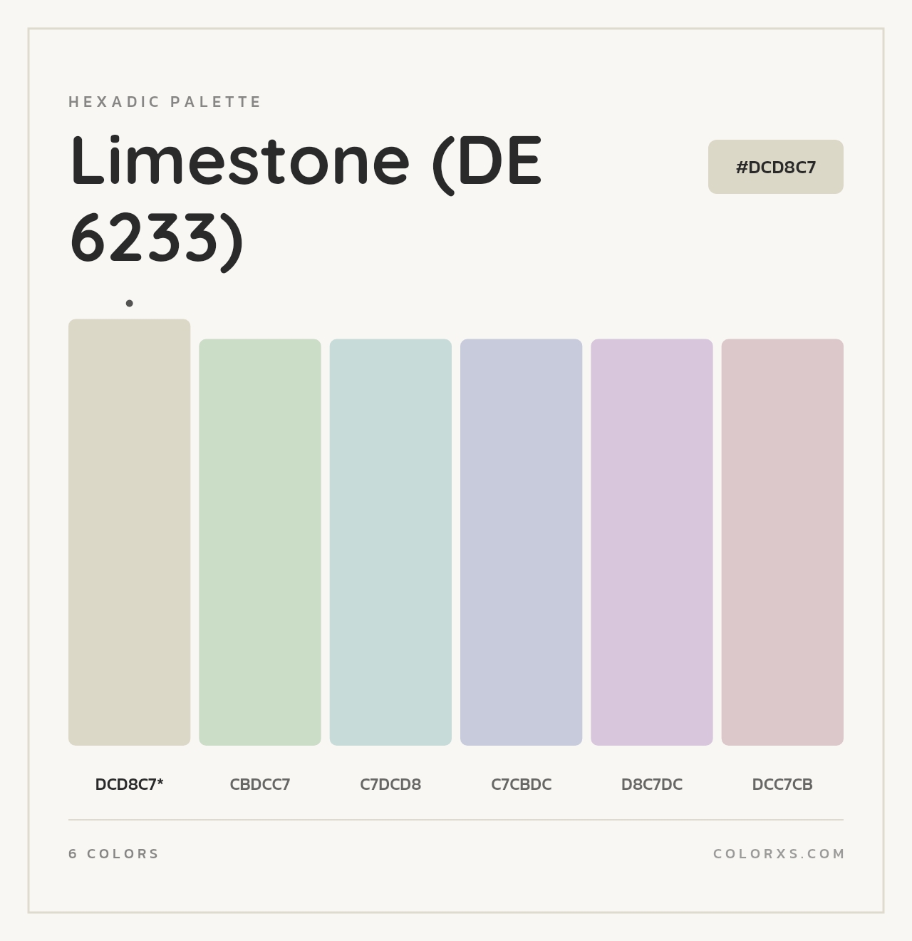 Limestone (DE 6233) - Hexadic Color Palette