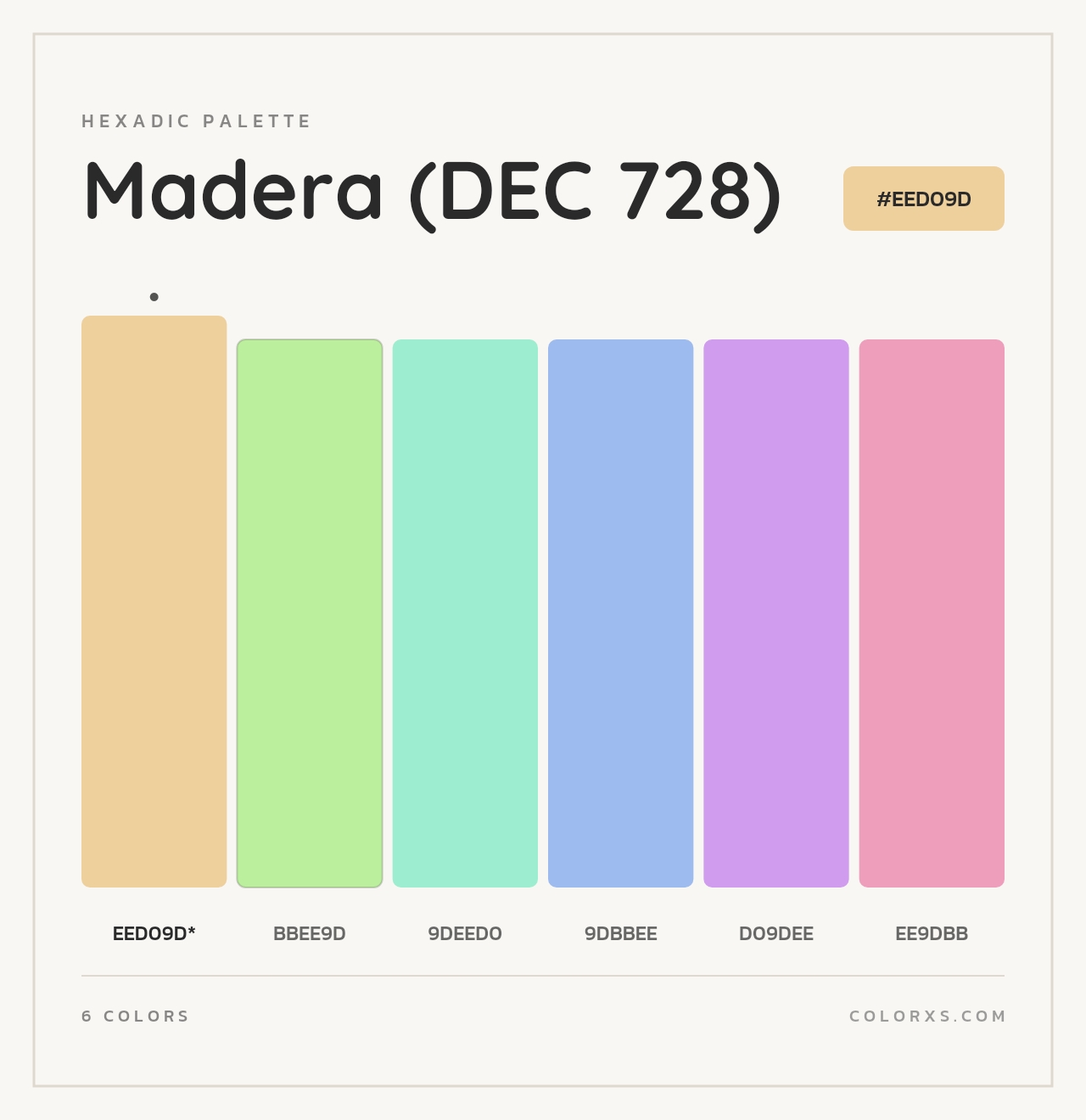Madera (DEC 728) - Hexadic Color Palette