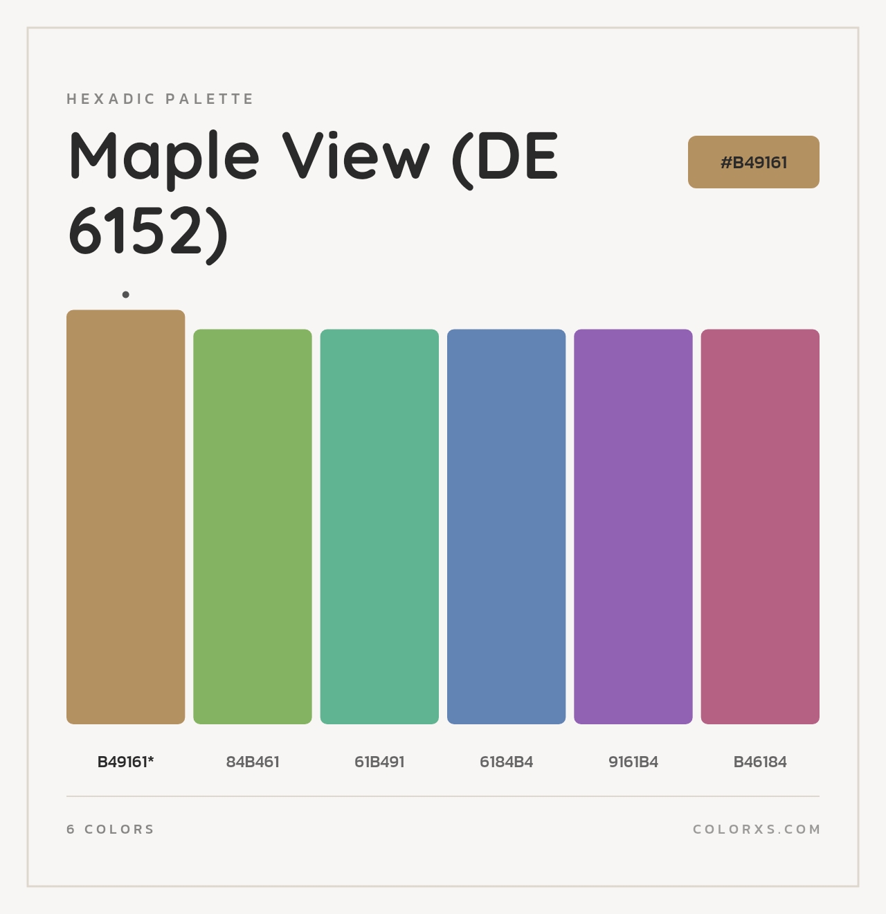 Maple View (DE 6152) - Hexadic Color Palette