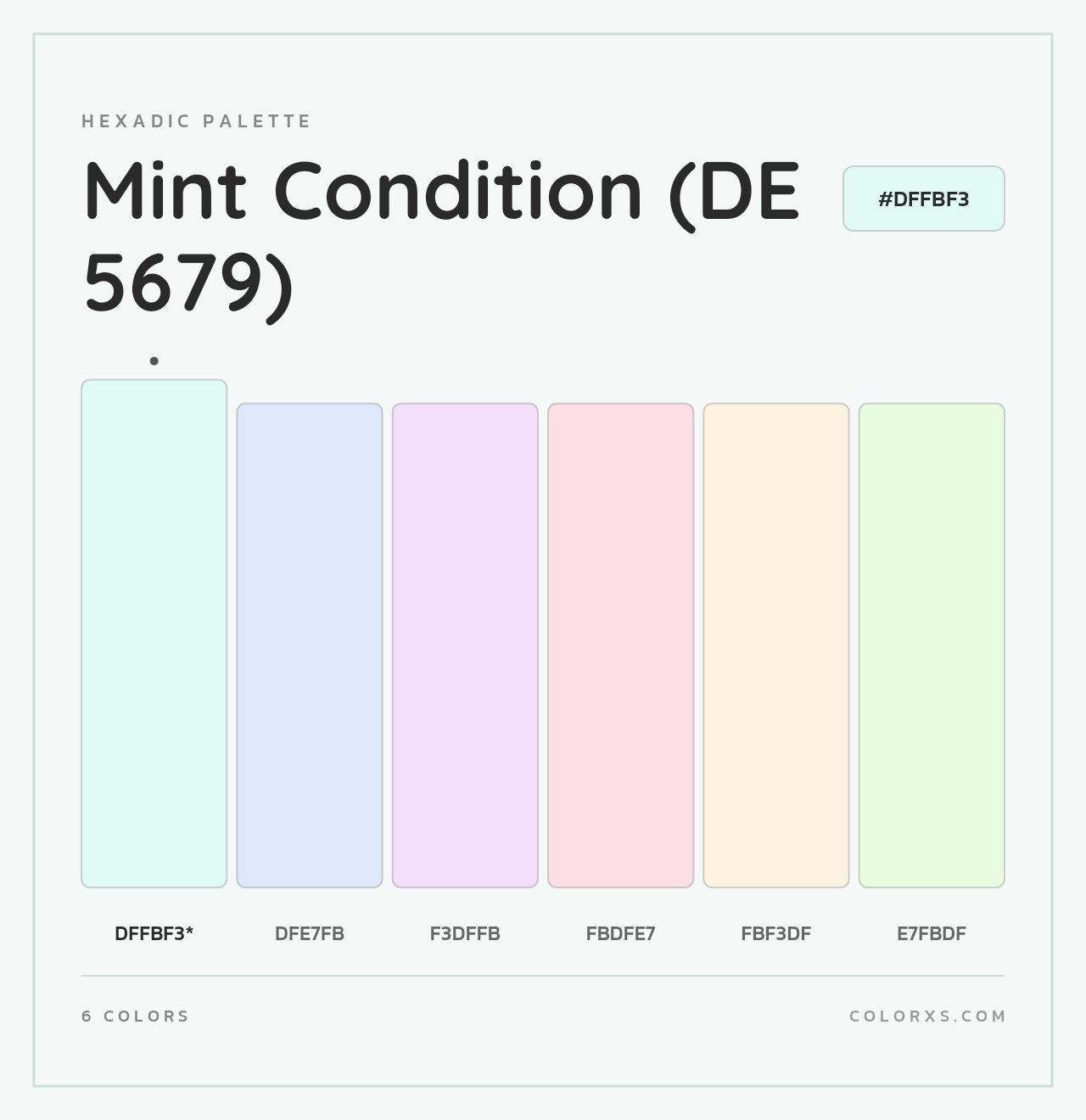 Mint Condition (DE 5679) - Hexadic Color Palette