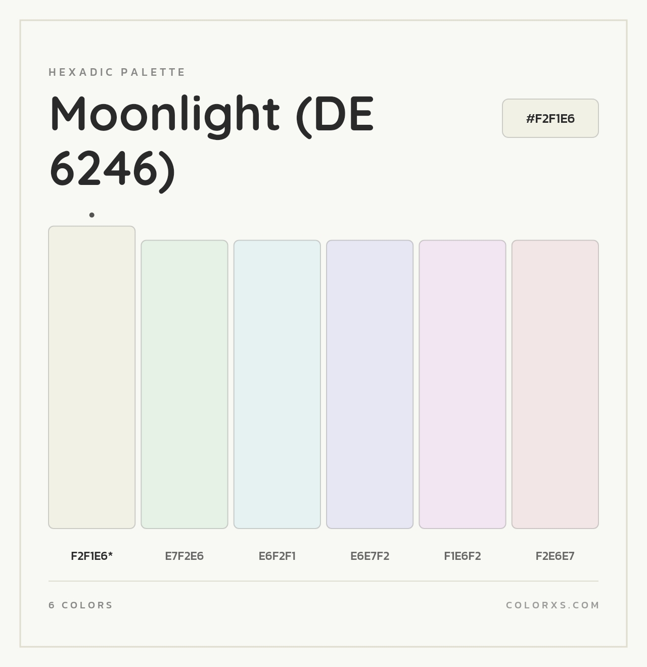Moonlight (DE 6246) - Hexadic Color Palette