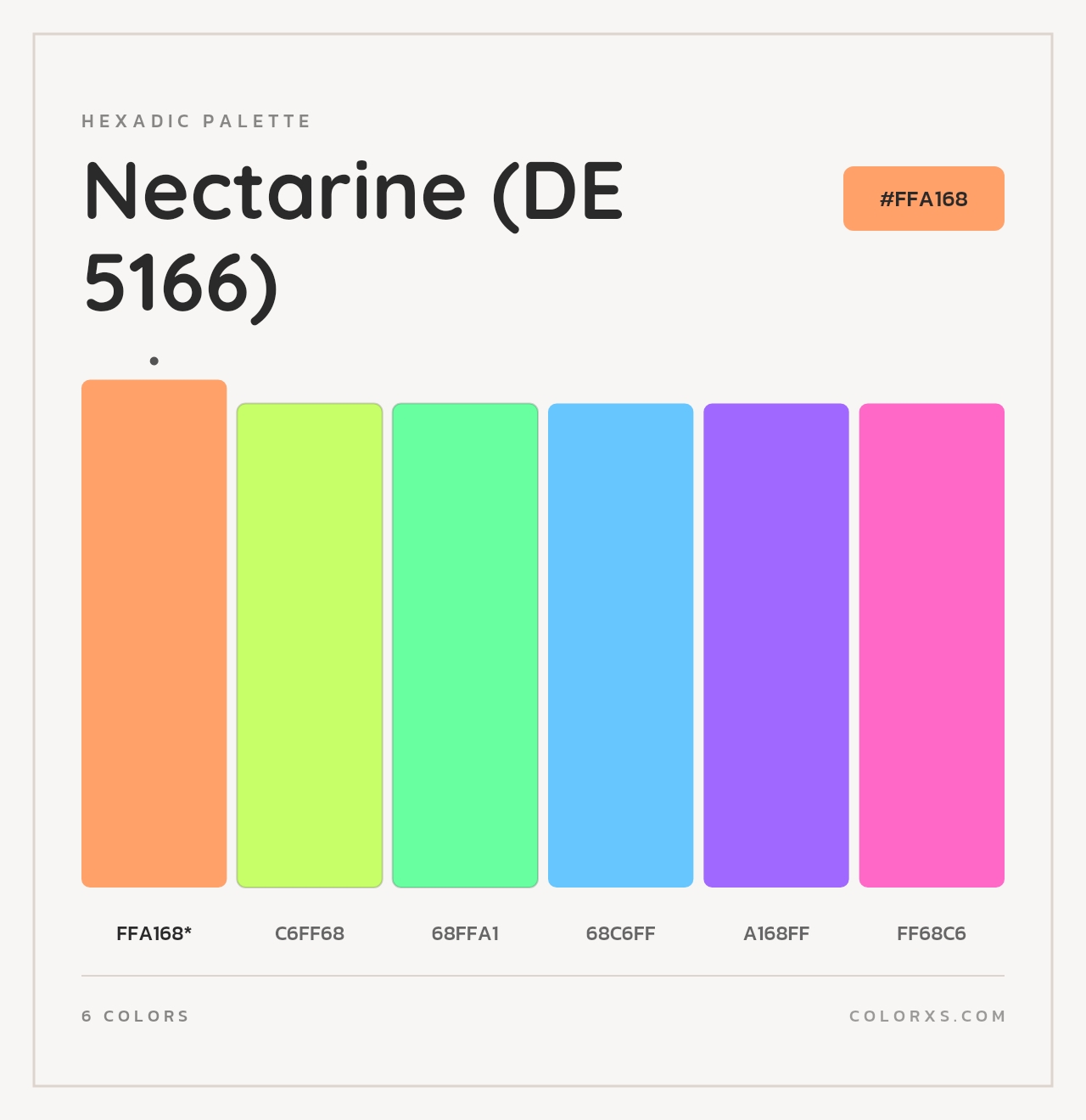 Nectarine (DE 5166) - Hexadic Color Palette