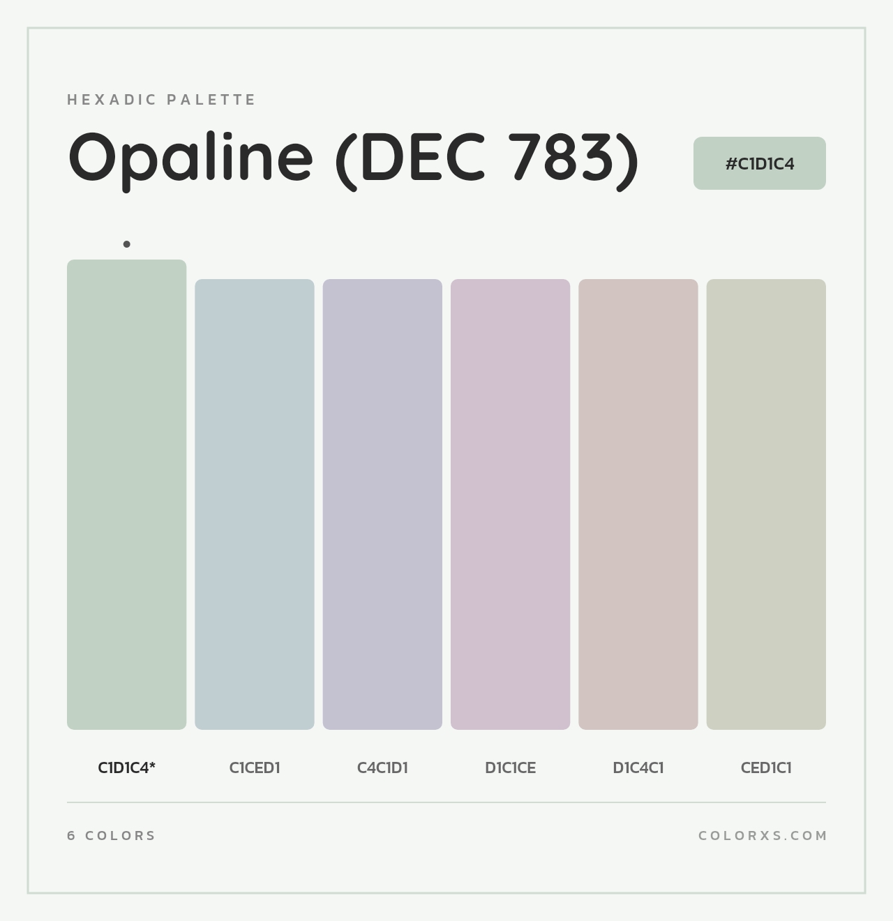 Opaline (DEC 783) - Hexadic Color Palette