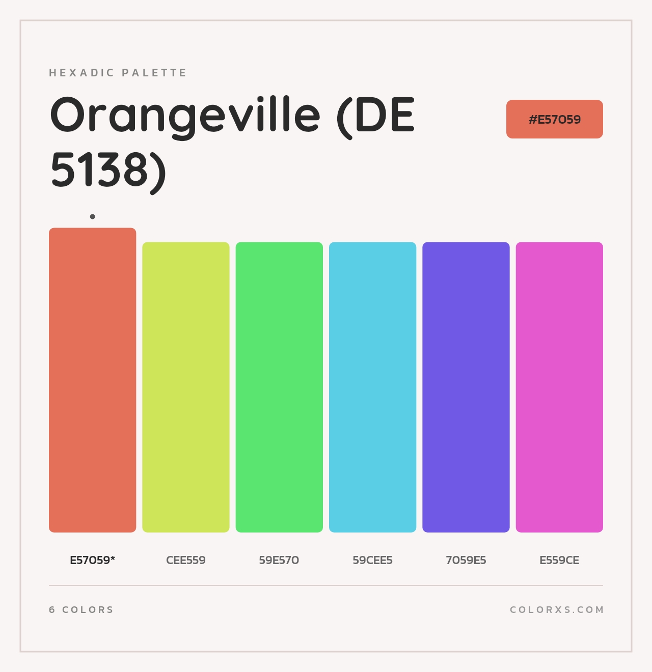 Orangeville (DE 5138) - Hexadic Color Palette