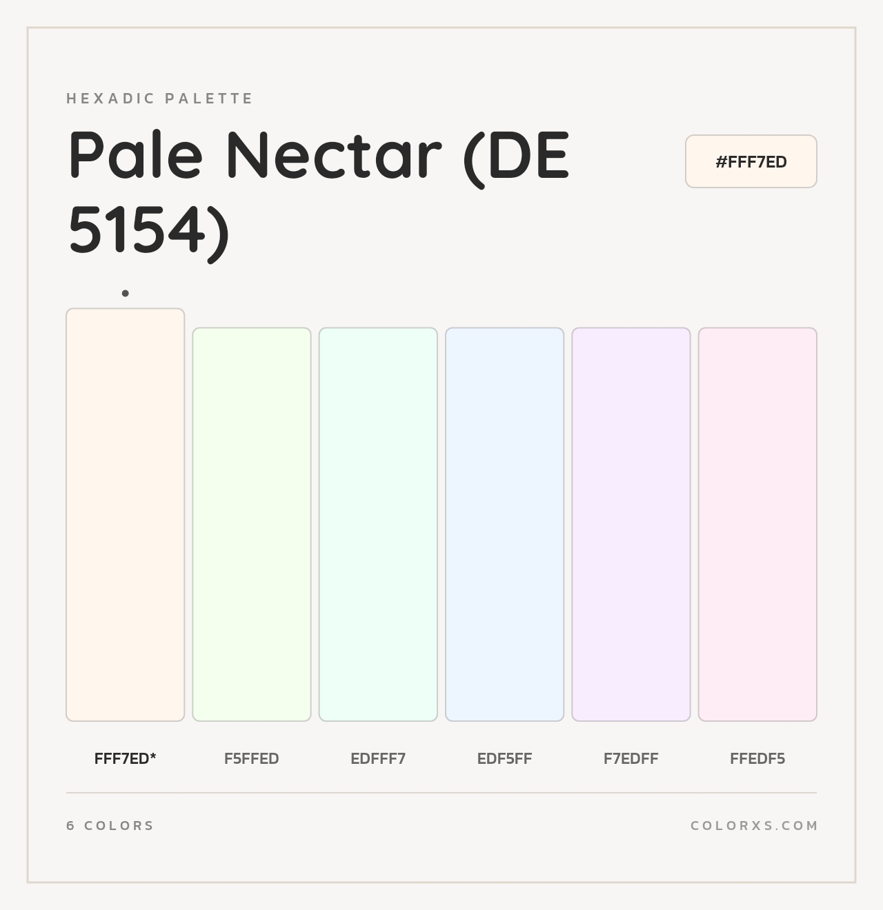 Pale Nectar (DE 5154) - Hexadic Color Palette