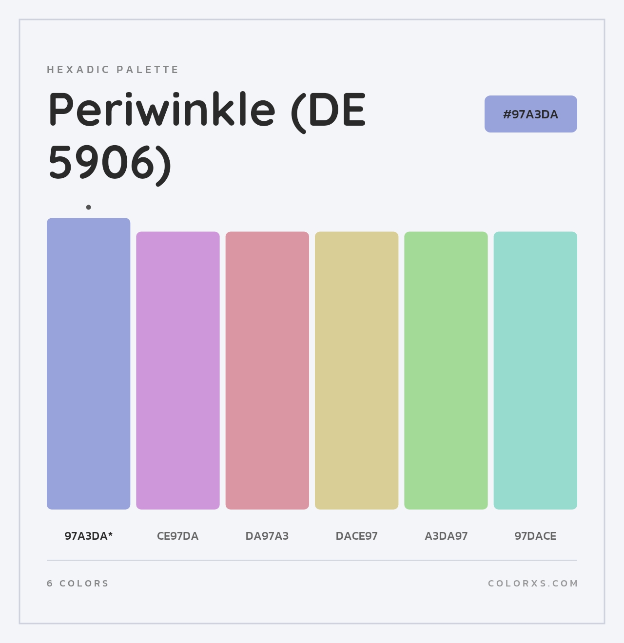 Periwinkle (DE 5906) - Hexadic Color Palette