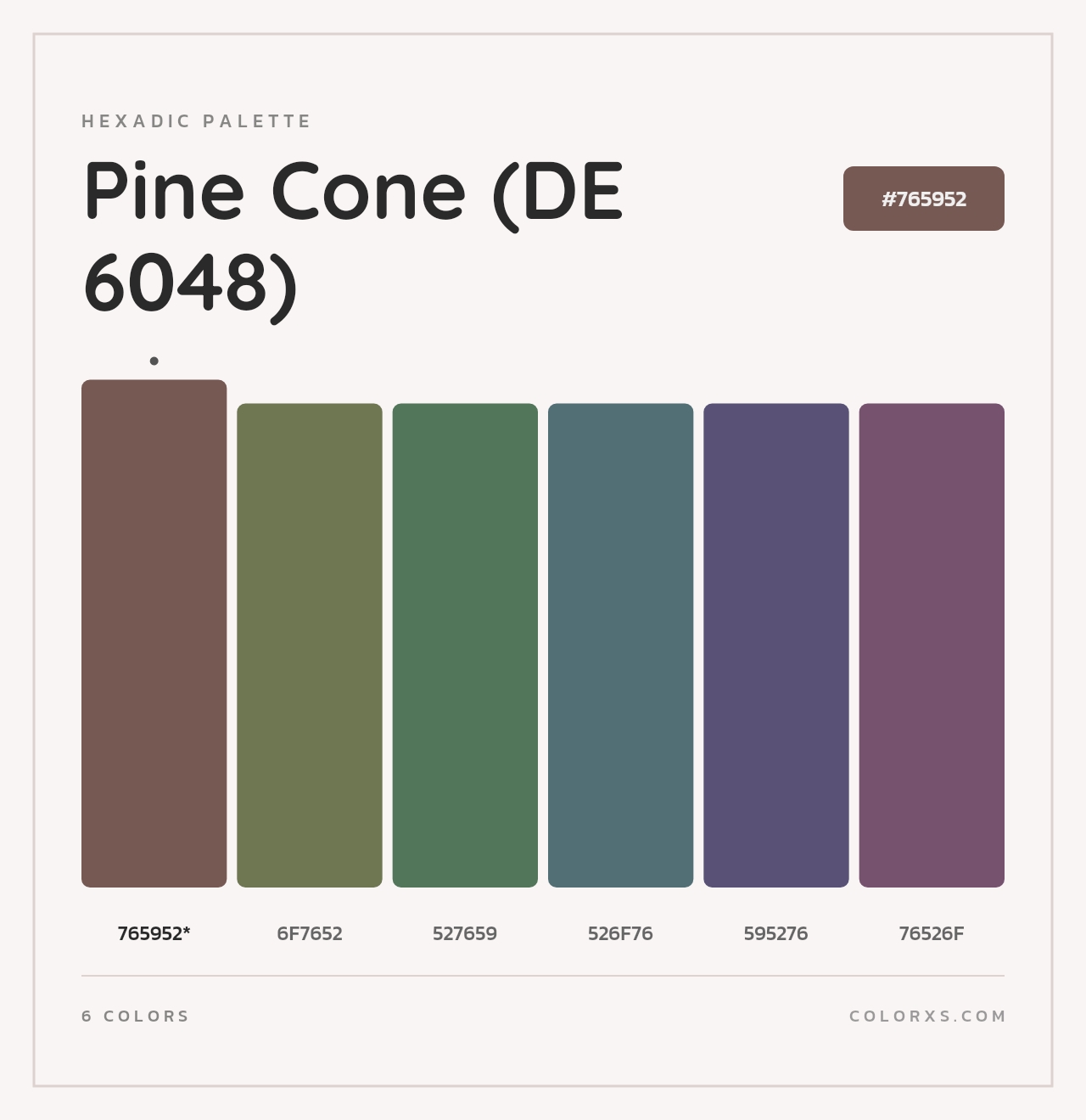 Pine Cone (DE 6048) - Hexadic Color Palette