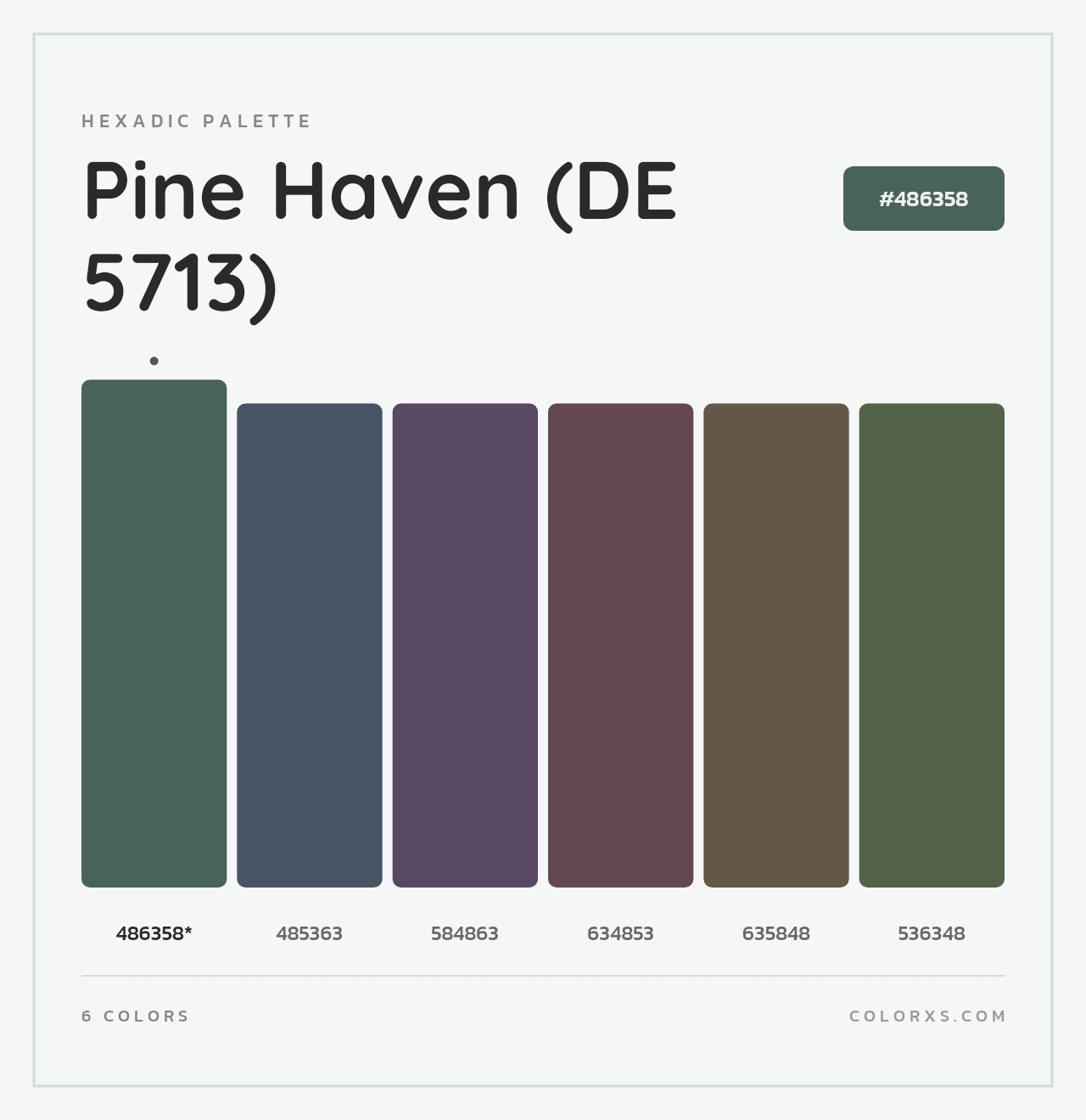Pine Haven (DE 5713) - Hexadic Color Palette