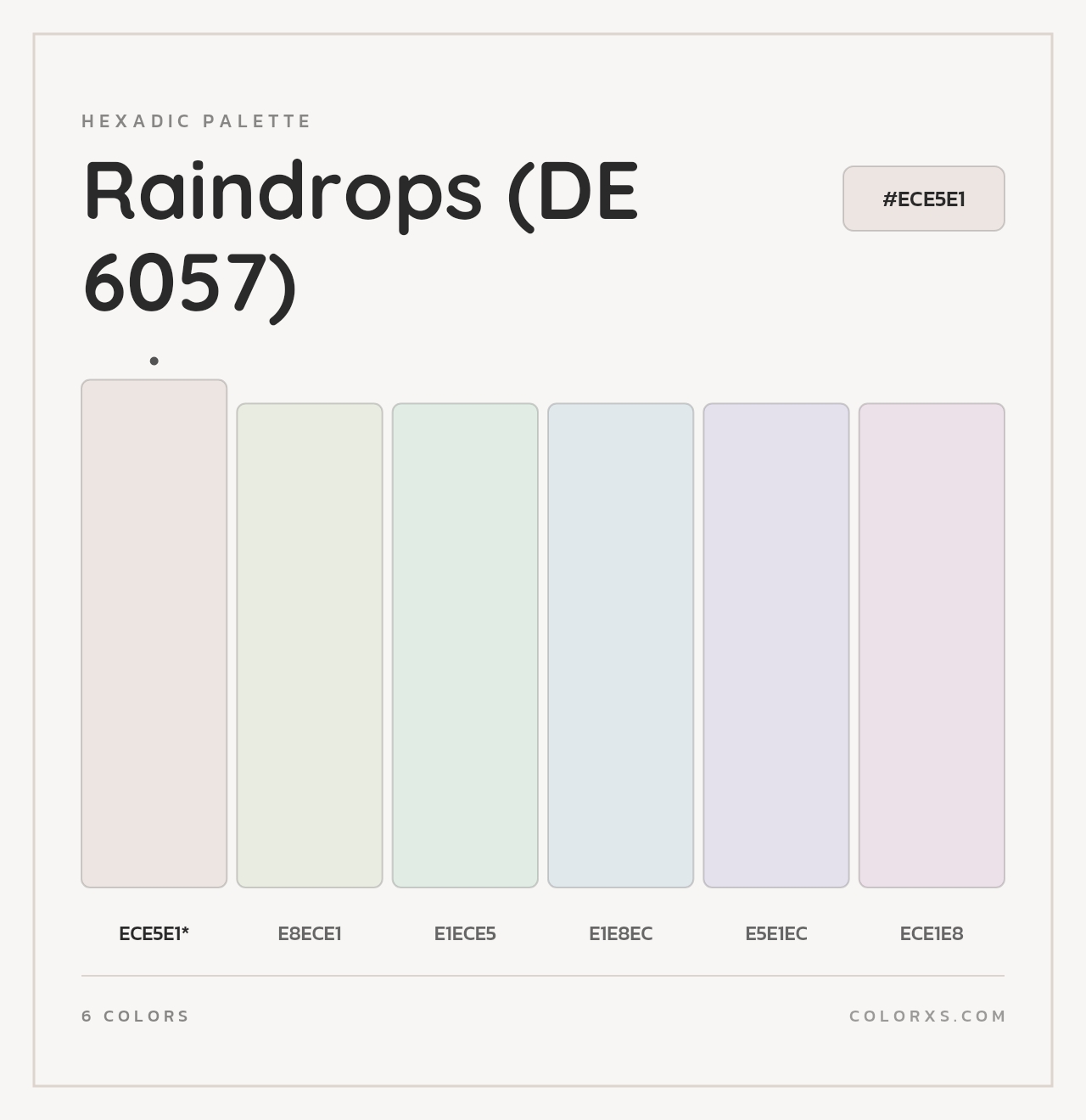 Raindrops (DE 6057) - Hexadic Color Palette