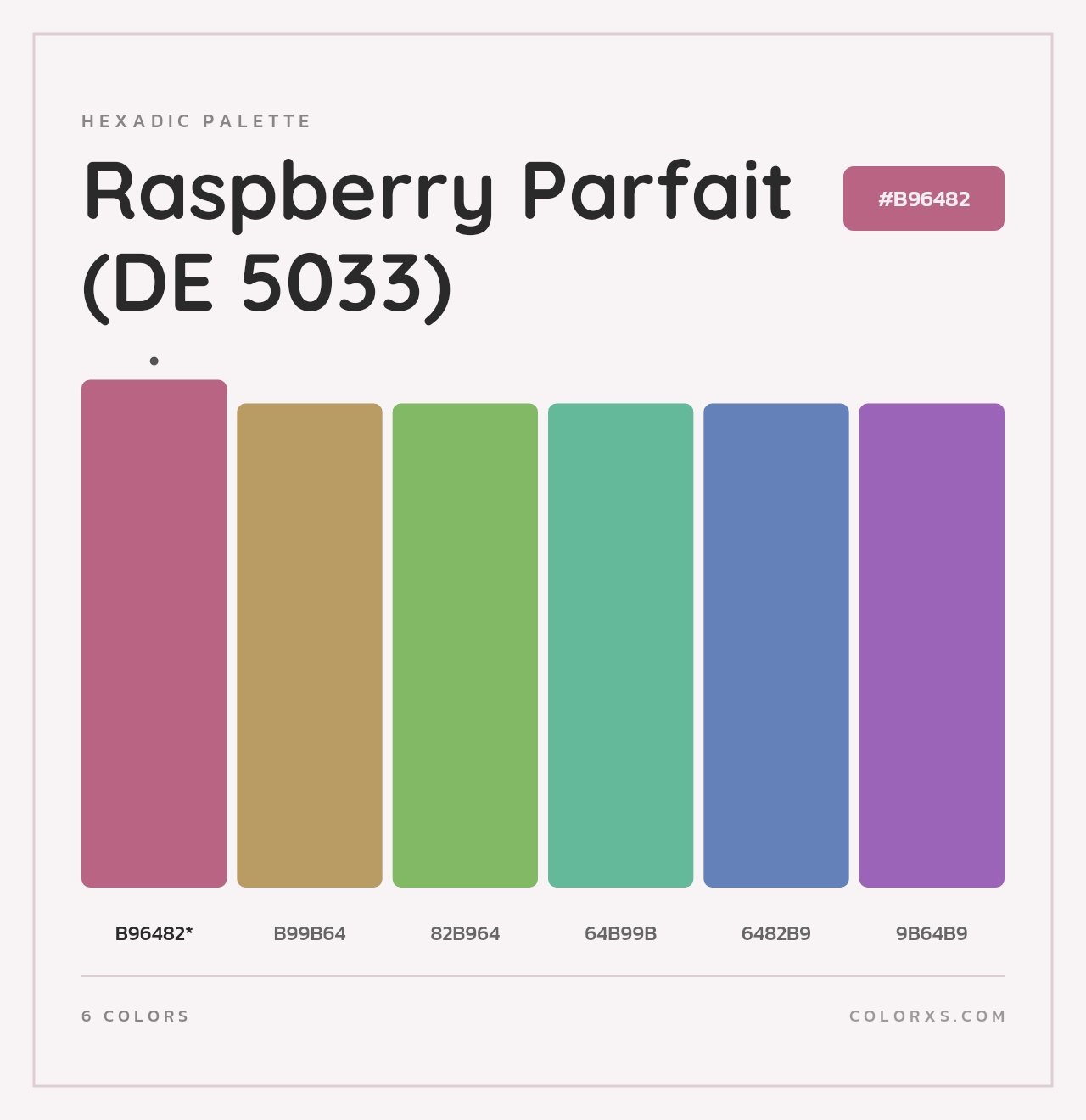 Raspberry Parfait (DE 5033) - Hexadic Color Palette